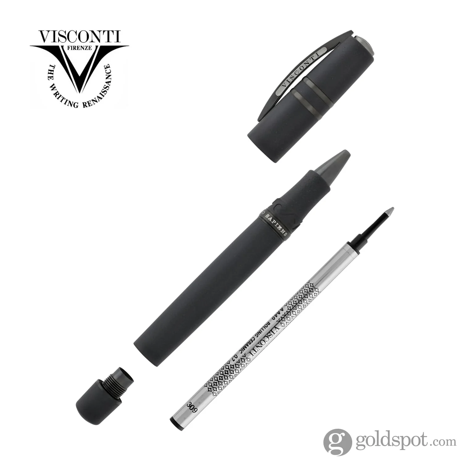 Visconti Homo Sapiens Dark Age Oversize Rollerball Pen in Black - Image 5
