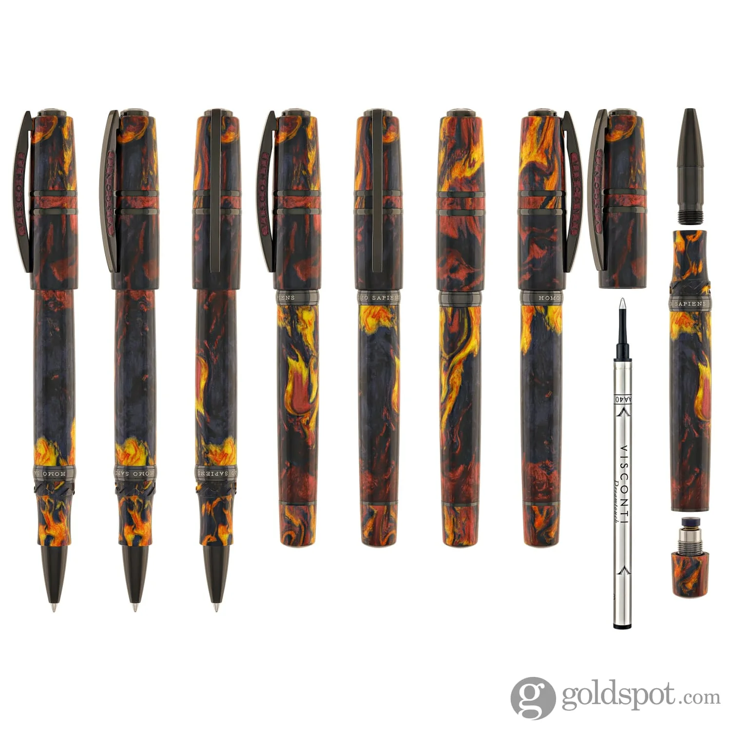 Visconti Homo Sapiens Earth Origins Rollerball Pen in Fire - Image 8