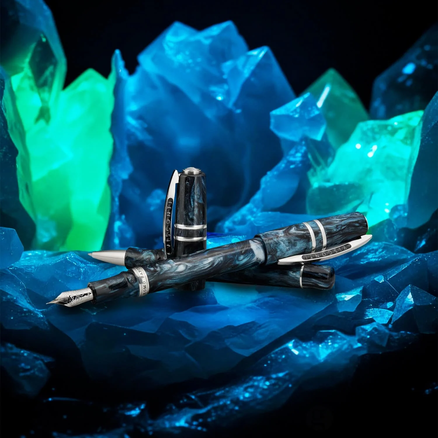 Visconti Homo Sapiens Fountain Pen in Dark Sapphire - Image 12