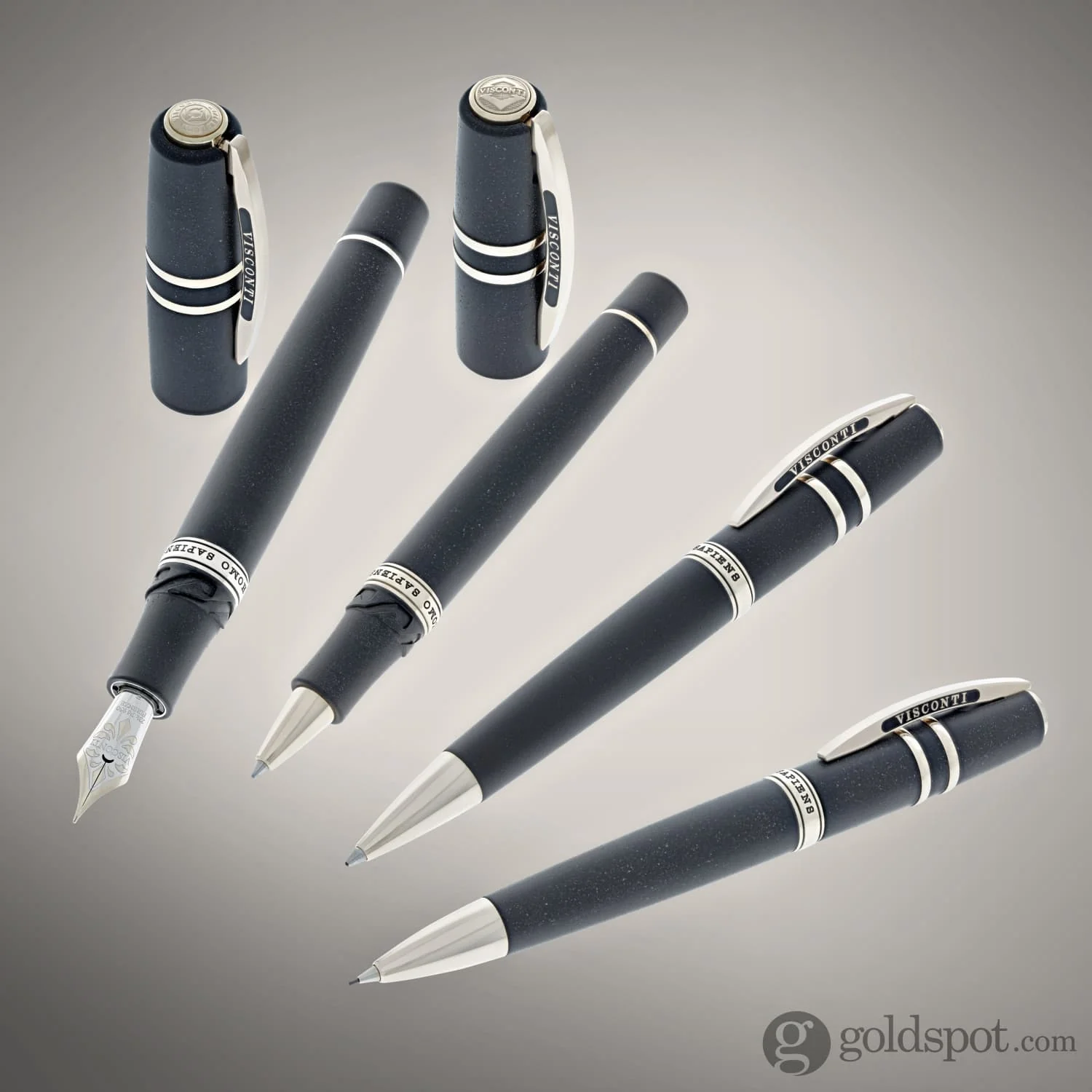 Visconti Homo Sapiens Mechanical Pencil in Lava Black with Bronze Trim - 0.7mm - Image 5