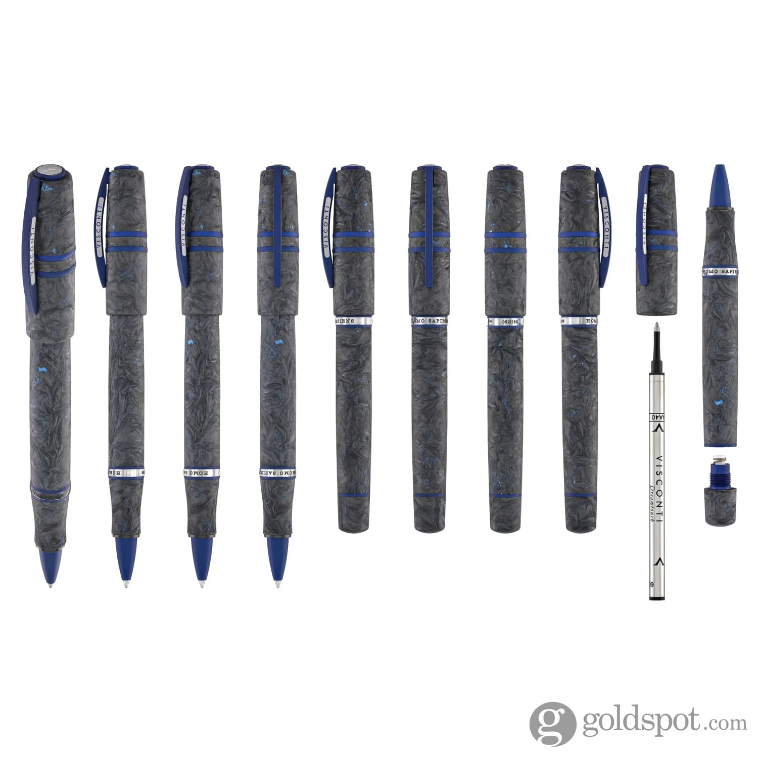 Visconti Homo Sapiens Rollerball Pen in Carbon Abyssus - Image 9