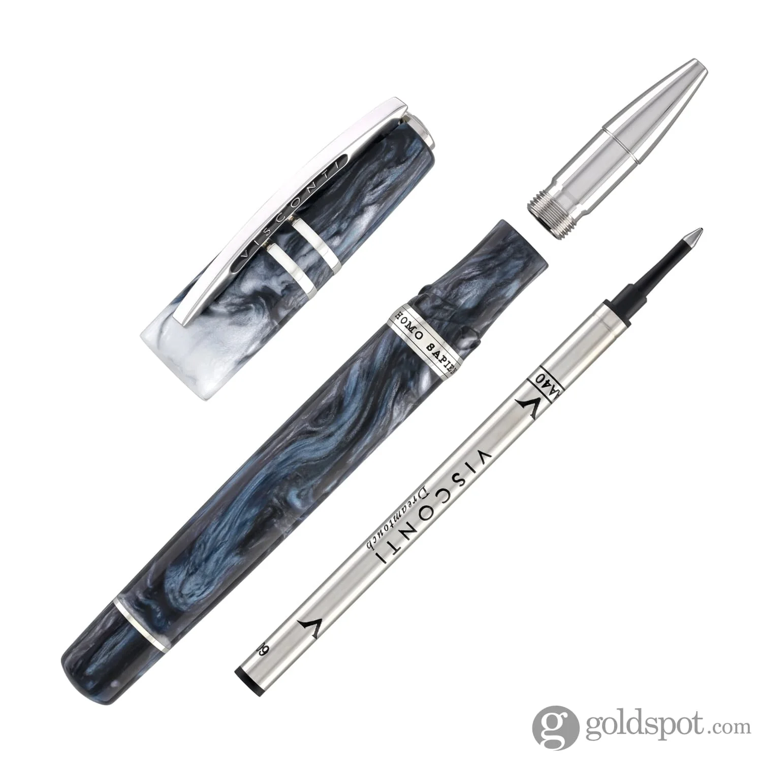 Visconti Homo Sapiens Rollerball Pen in Dark Sapphire - Image 8