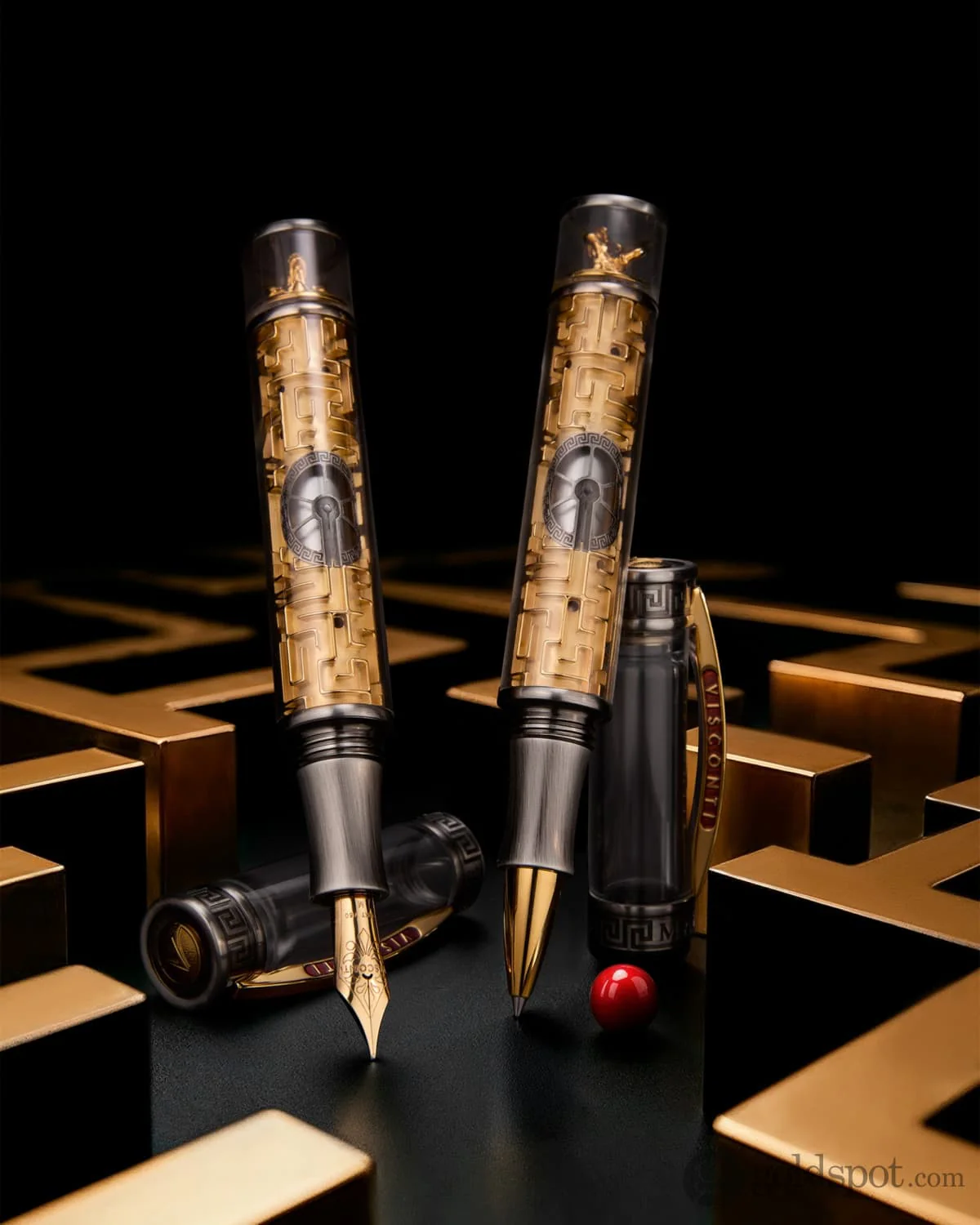 Visconti Limited Edition Rollerball Pen in Maze - 18K Gold - Image 9
