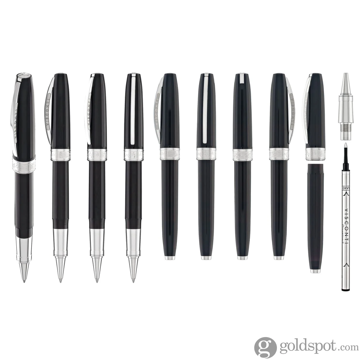 Visconti Michelangelo Rollerball Pen in Black - Image 9
