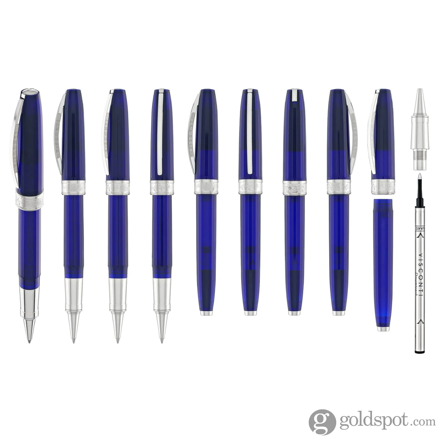 Visconti Michelangelo Rollerball Pen in Blue - Image 9