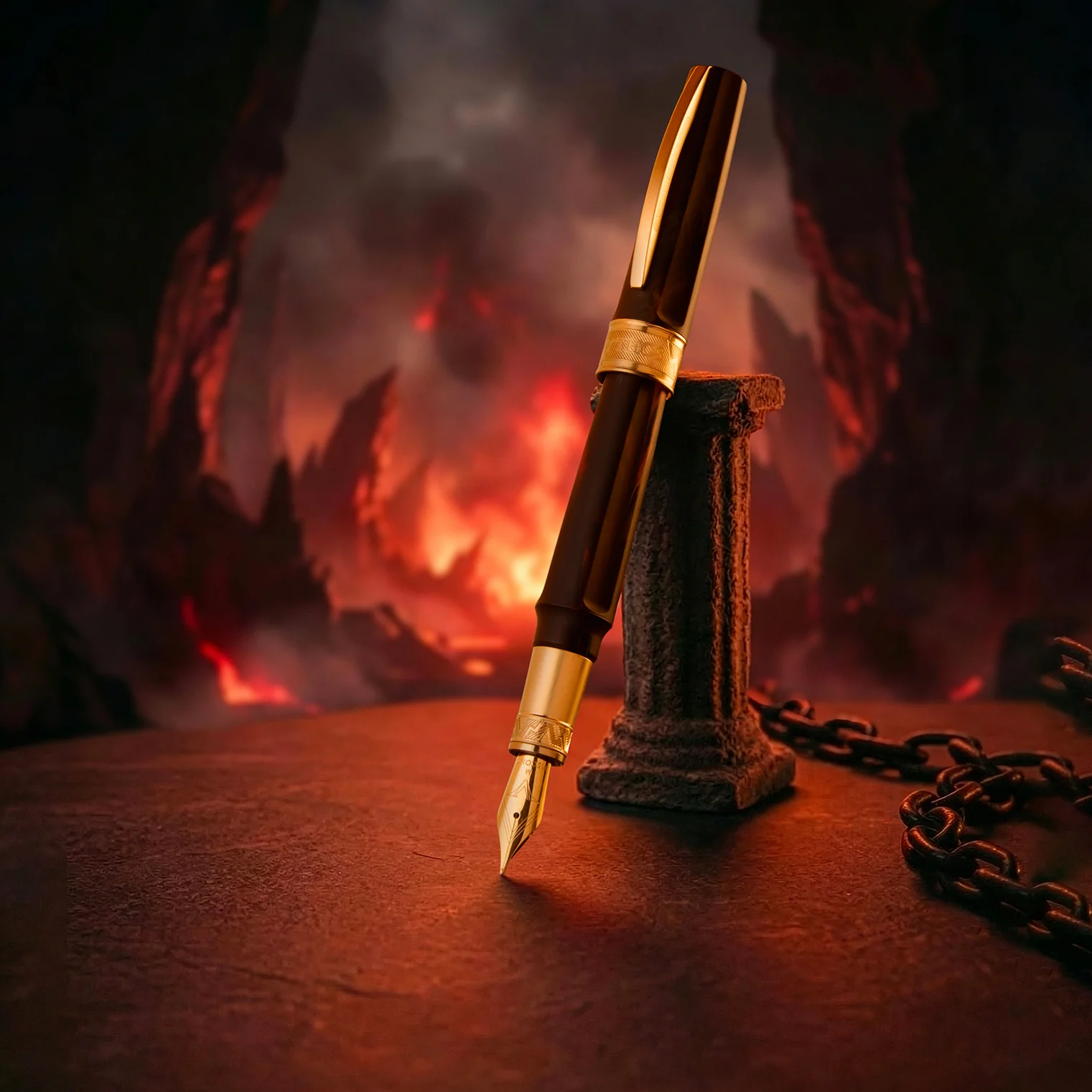 Visconti Mirage Mythos Fountain Pen in Hades - Image 12