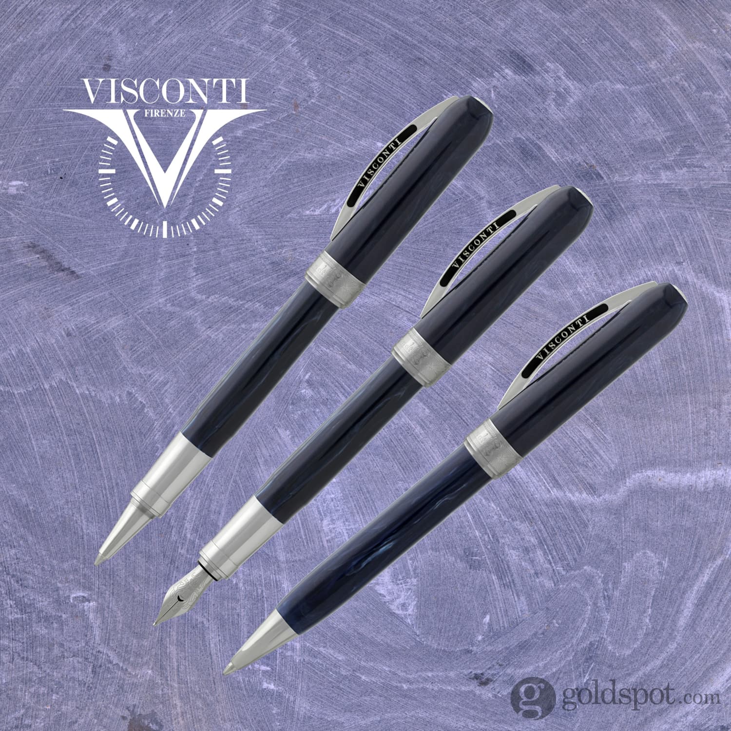 Visconti Rembrandt Rollerball Pen in Blue - Image 7