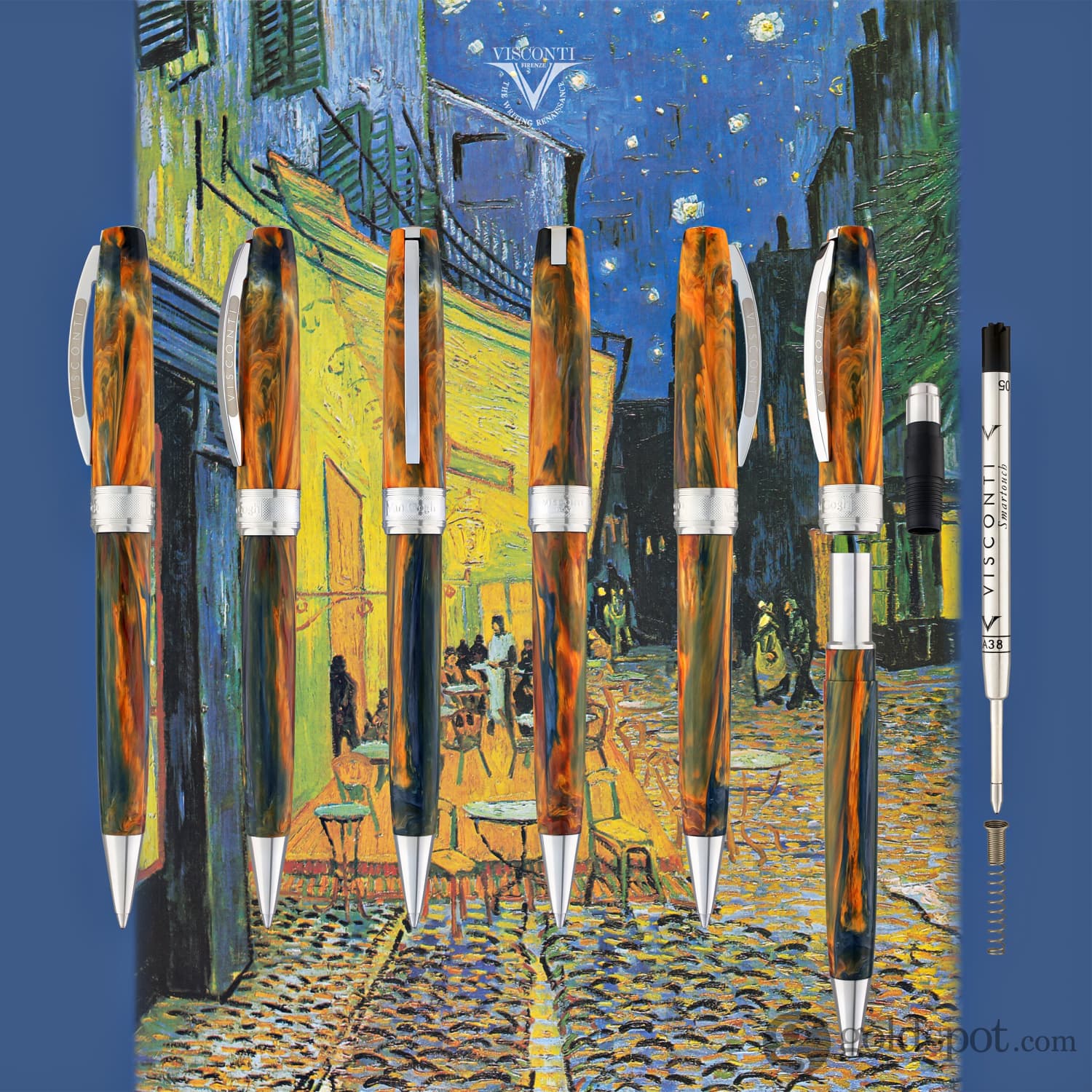 Visconti Van Gogh Ballpoint Pen in Cafe Terrace at Night - Image 7