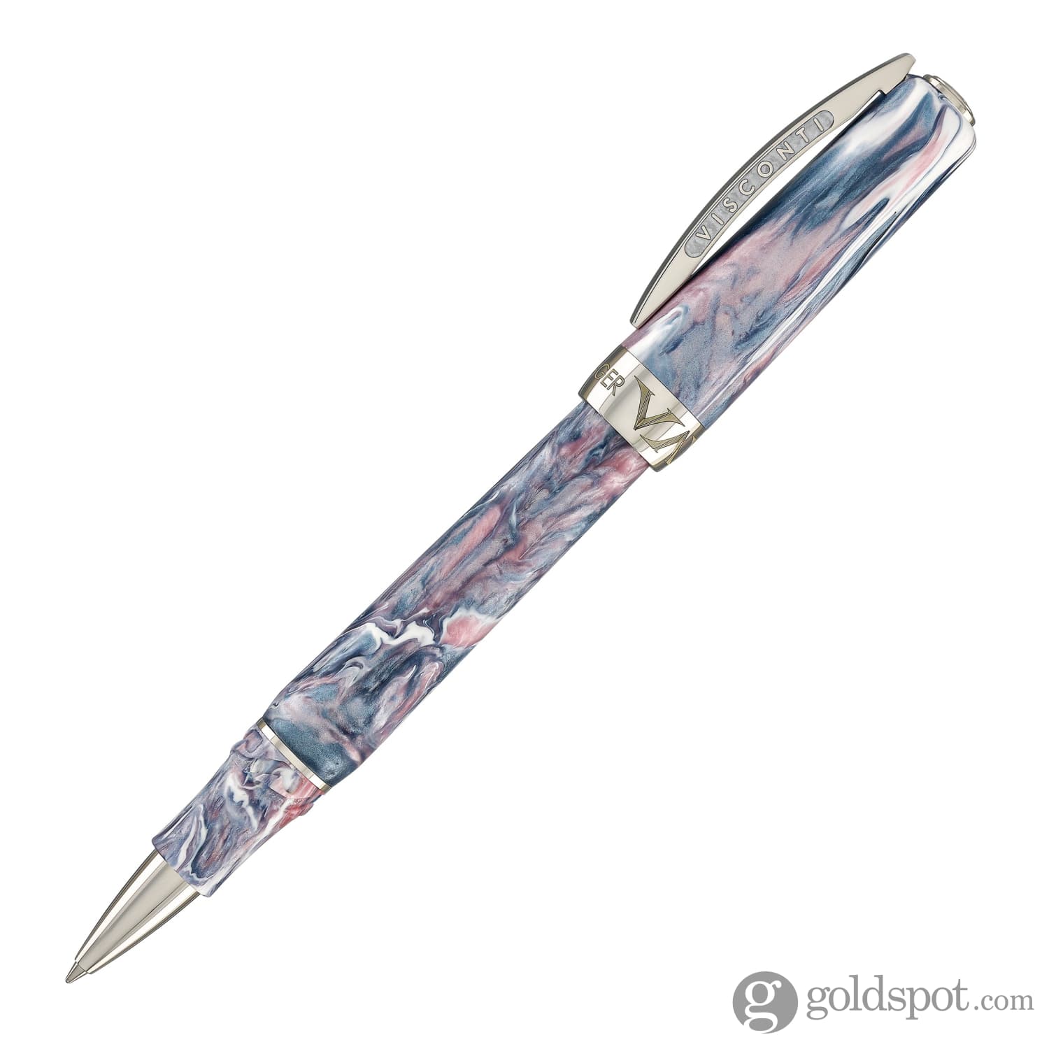 Visconti Voyager Mariposa Rollerball Pen in Painted Beauty with Palladium Trim - Image 3