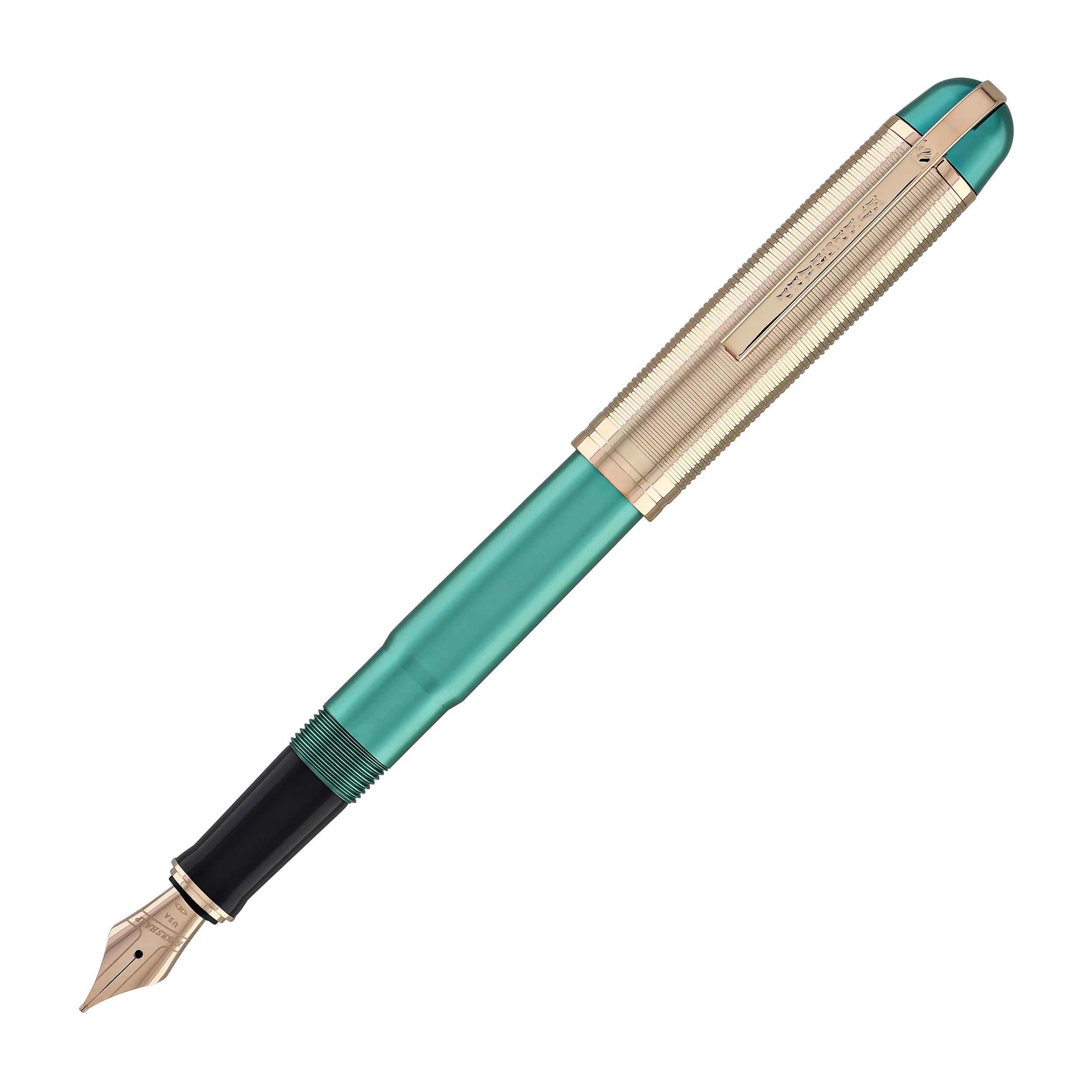 Wahl Eversharp Skyline Fountain Pen in Emerald with Rose Gold Trim - Image 3