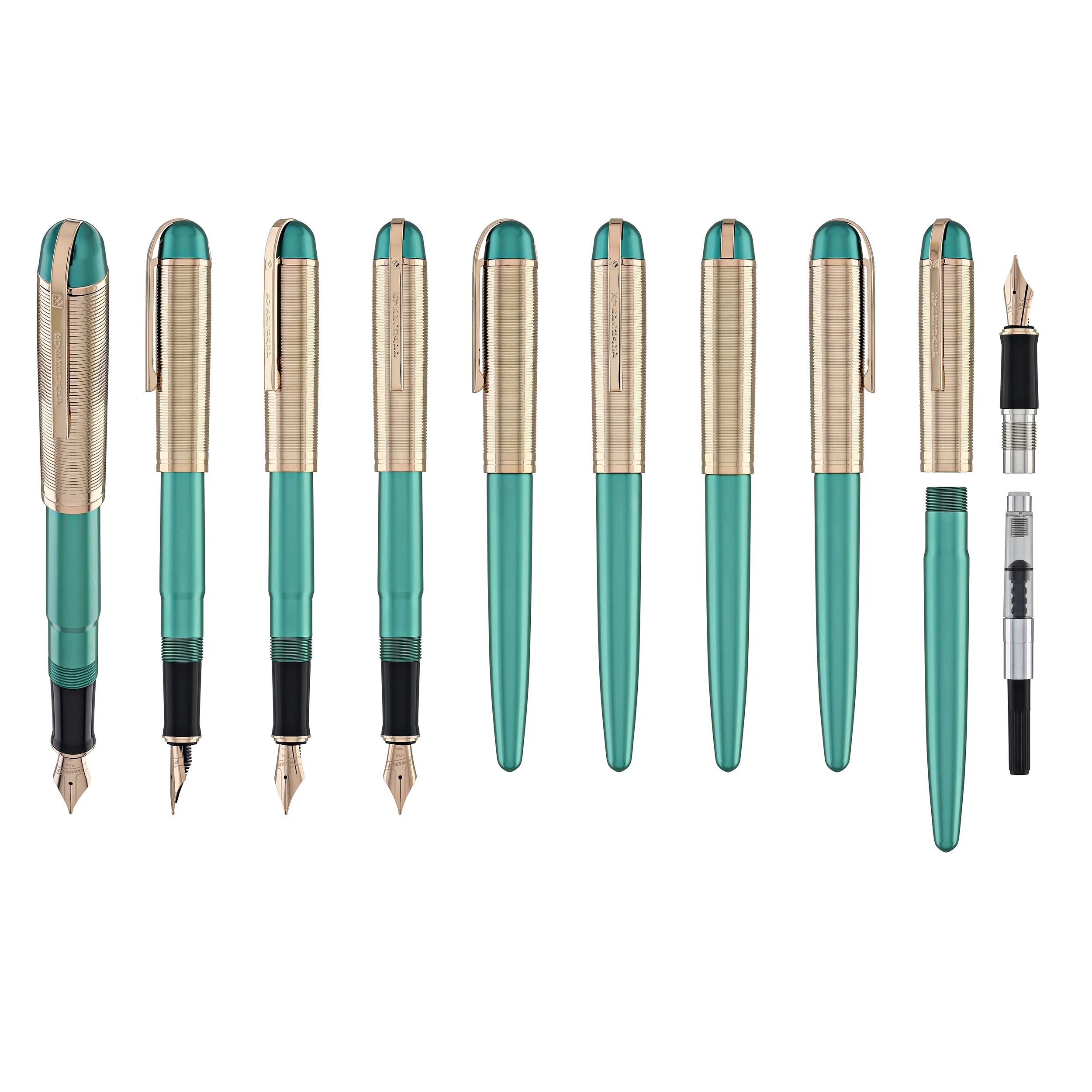 Wahl Eversharp Skyline Fountain Pen in Emerald with Rose Gold Trim - Image 9