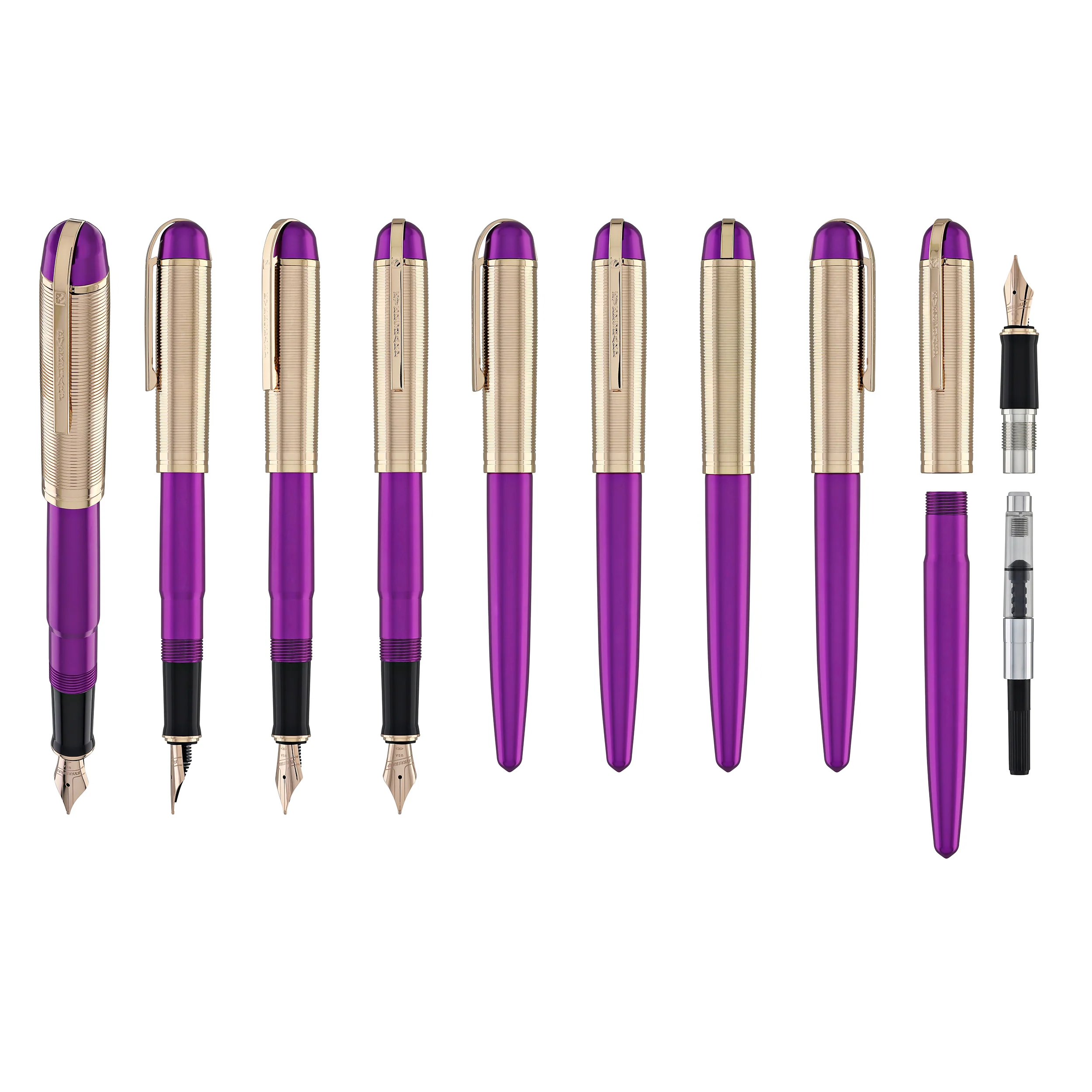 Wahl Eversharp Skyline Fountain Pen in Royal Purple with Rose Gold Trim - Image 9