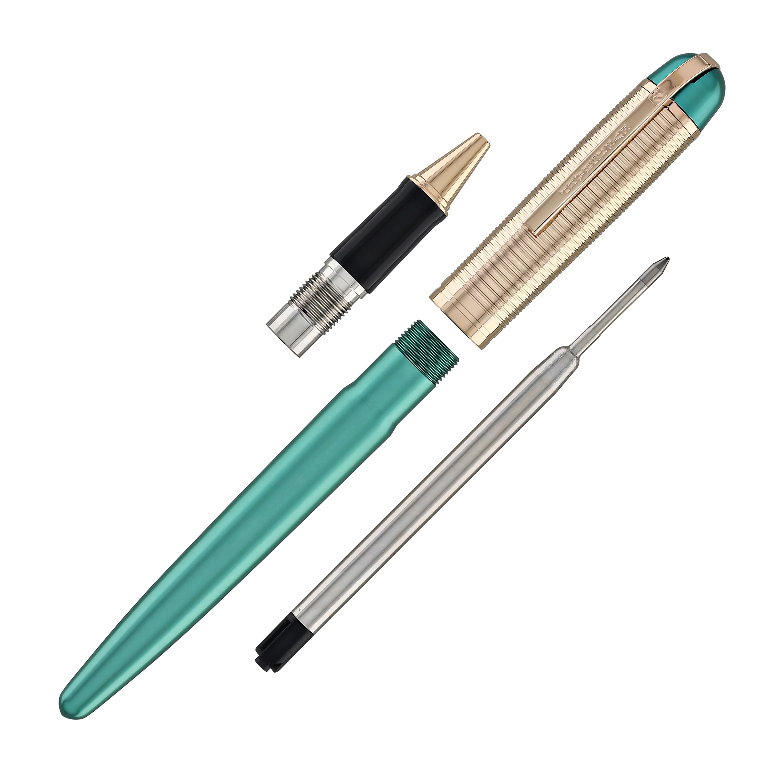 Wahl Eversharp Skyline Rollerball Pen in Emerald with Rose Gold Trim - Image 8
