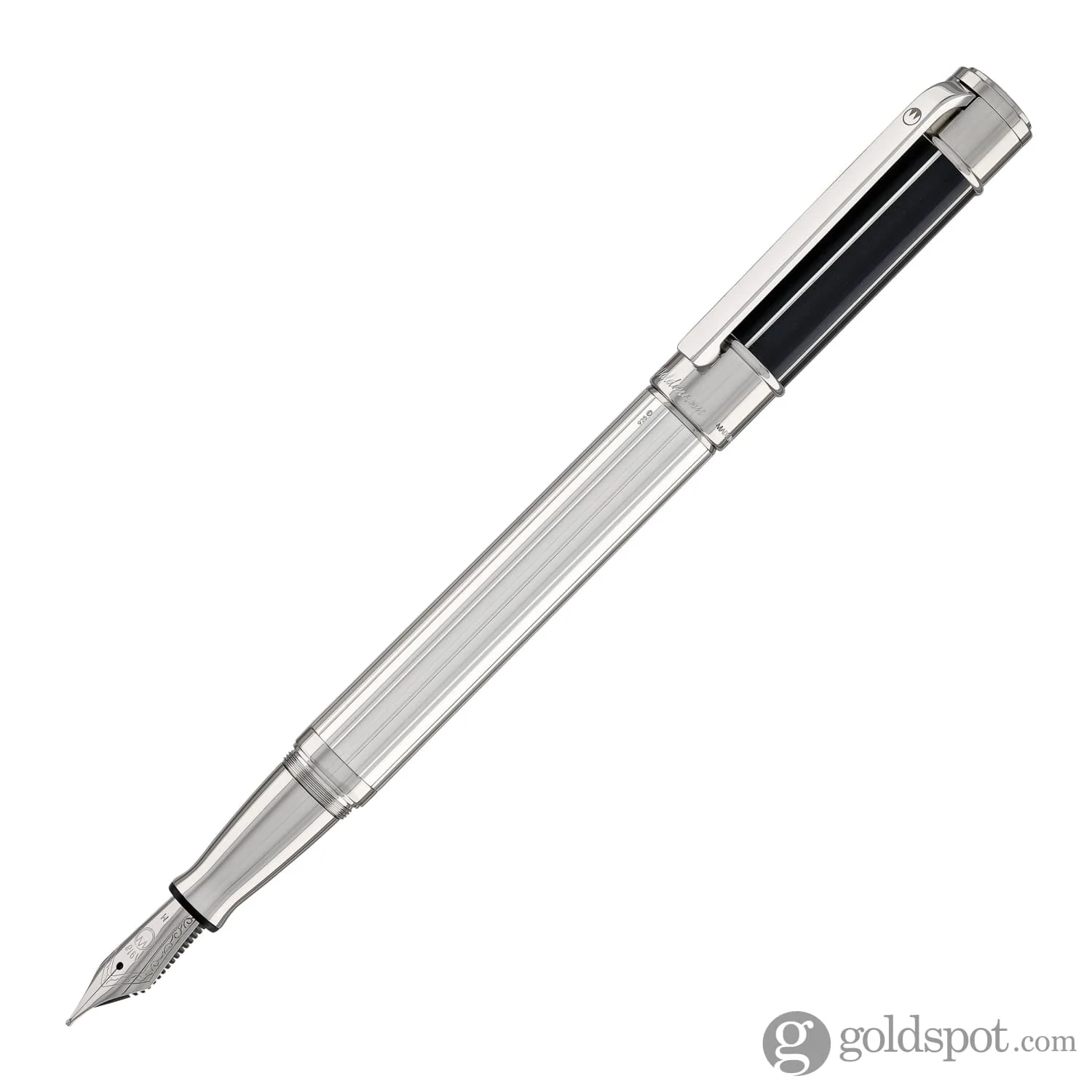 Waldmann Commander 23 Fountain Pen in Sterling Silver and Blue Lacquer, Steel Nib - Image 2