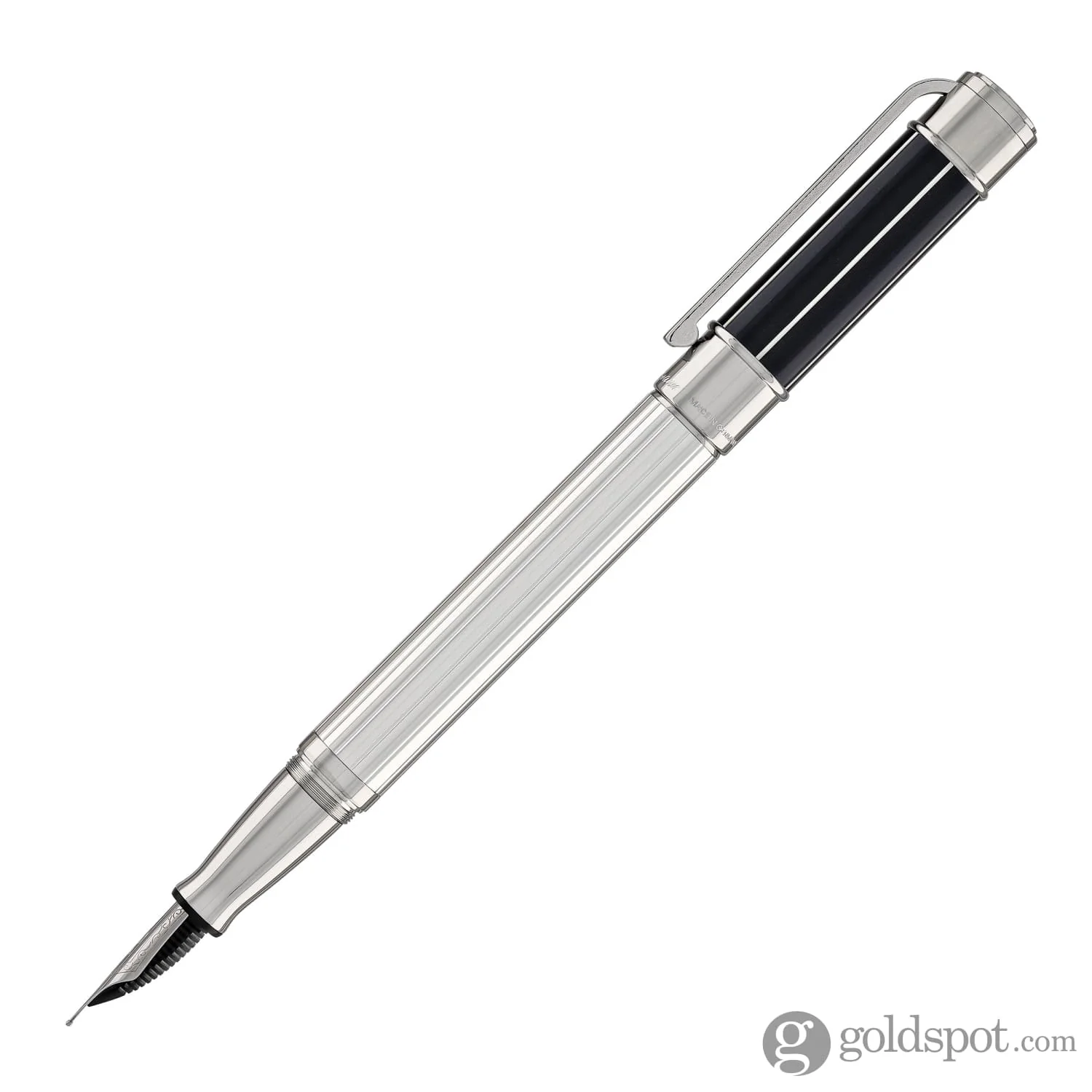 Waldmann Commander 23 Fountain Pen in Sterling Silver and Blue Lacquer, Steel Nib - Image 3