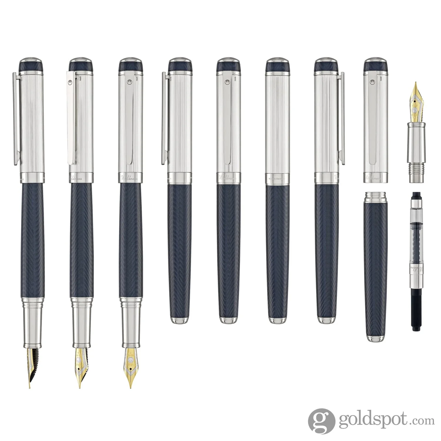 Waldmann Grandeur Fountain Pen in Blue Ocean Wave - Image 8