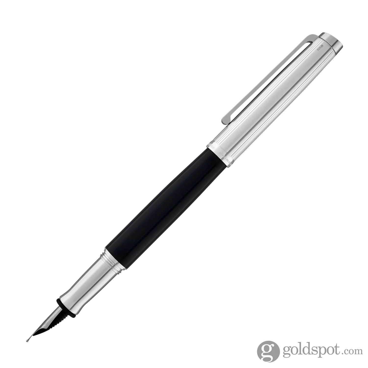 Waldmann Tuscany Fountain Pen in Black Lacquer with Sterling Silver Steel Nib - Image 3