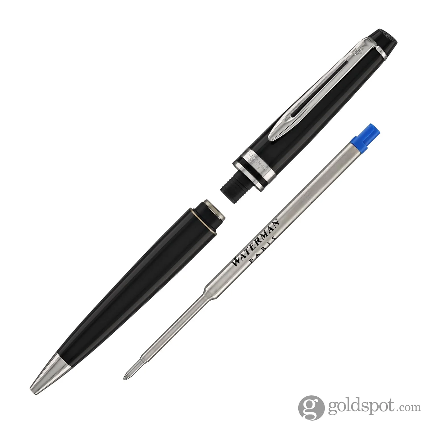 Waterman Expert Ballpoint Pen in Black Chrome Trim - Image 5