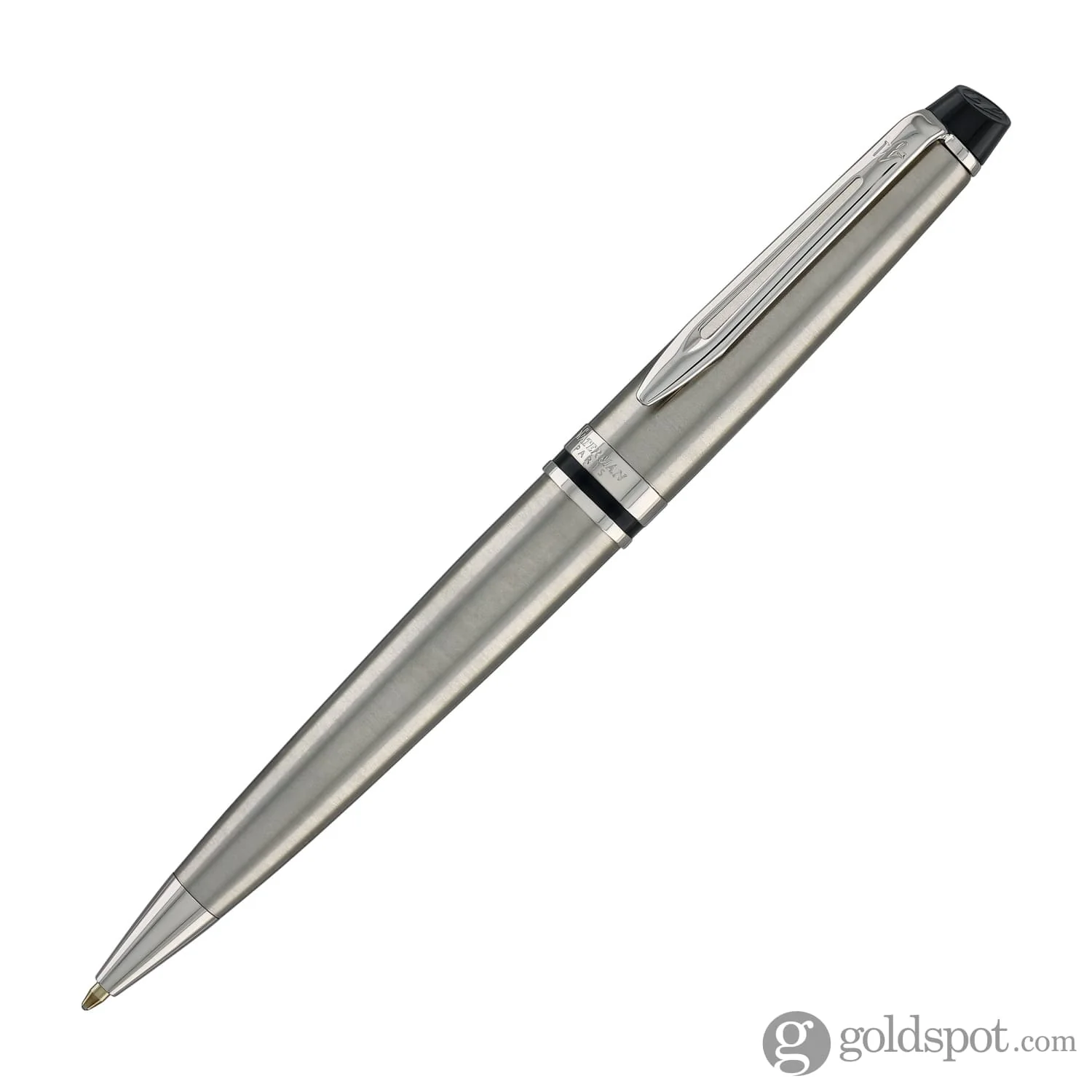 Waterman Expert Ballpoint Pen in Stainless Steel with Chrome Trim - Image 2