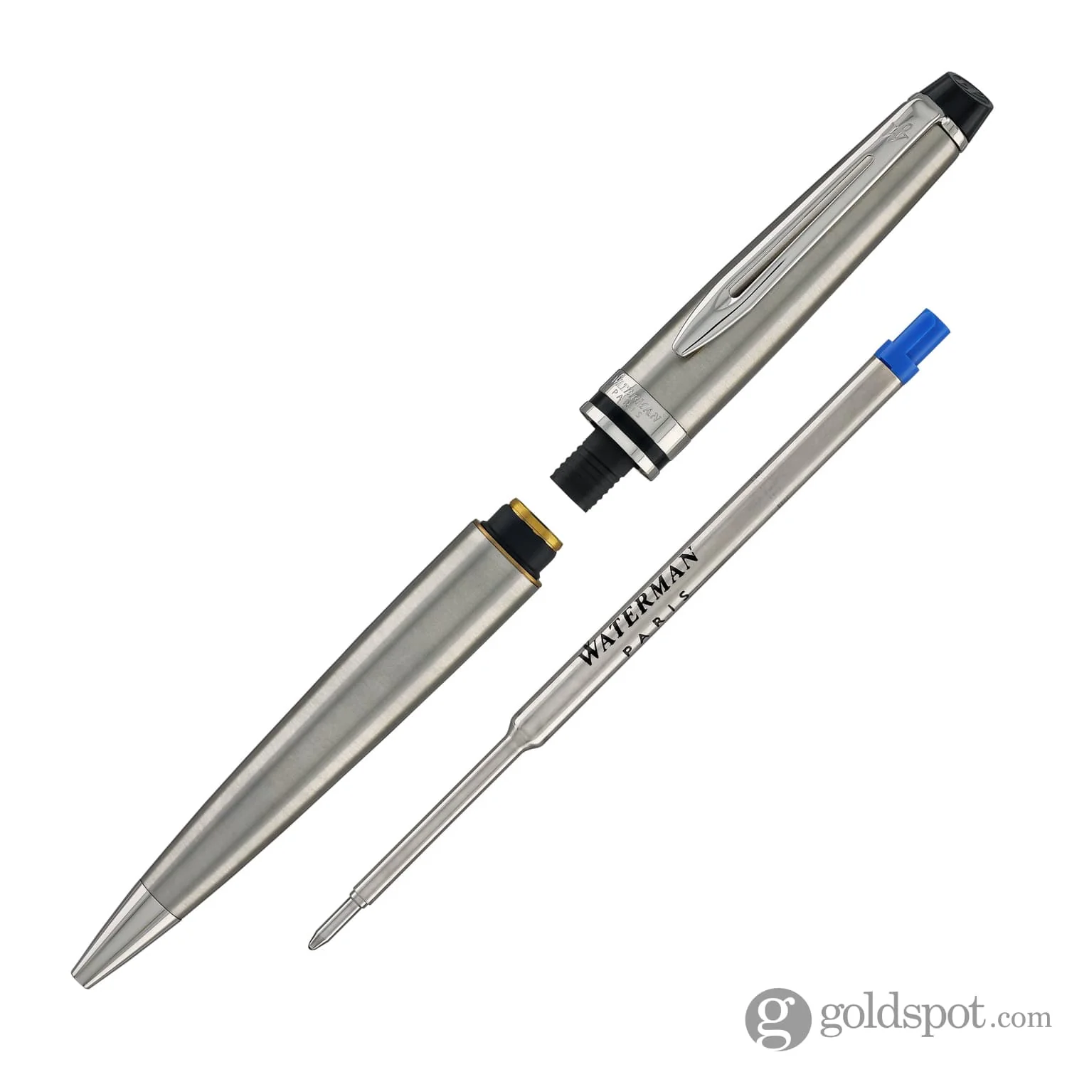 Waterman Expert Ballpoint Pen in Stainless Steel with Chrome Trim - Image 5