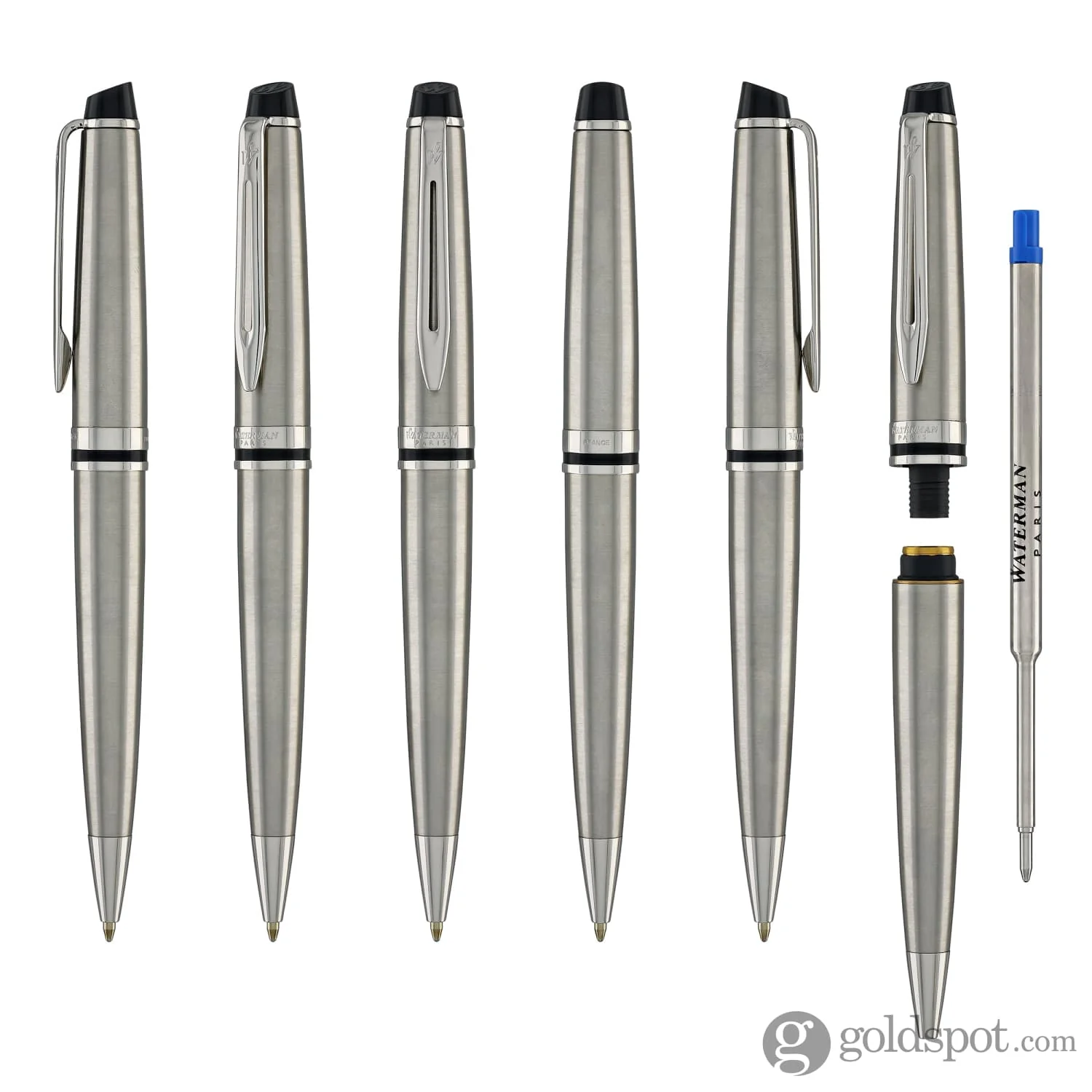 Waterman Expert Ballpoint Pen in Stainless Steel with Chrome Trim - Image 6