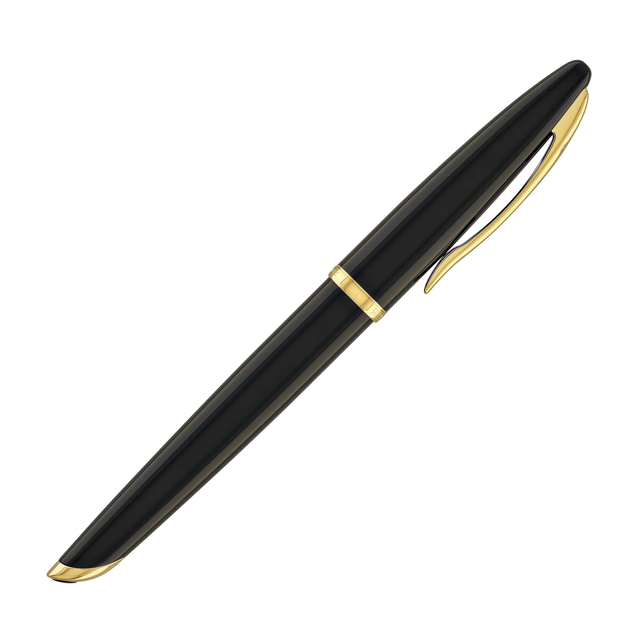 Waterman Carene Fountain Pen in Black Sea with Gold Trim - 18K Gold Medium Point - Image 6