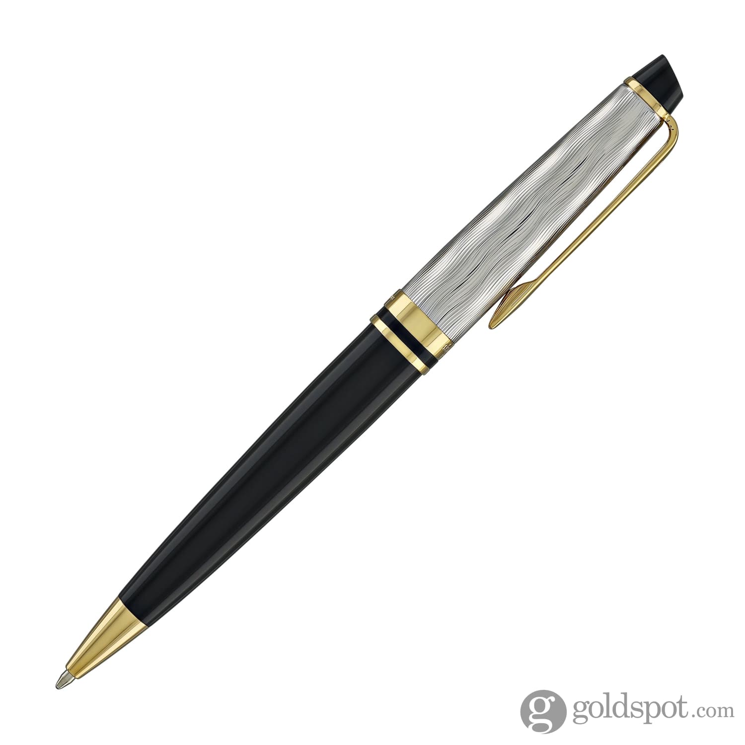 Waterman Expert Deluxe Ballpoint Pen Reflections of Paris in Black with Gold Trim - Image 4