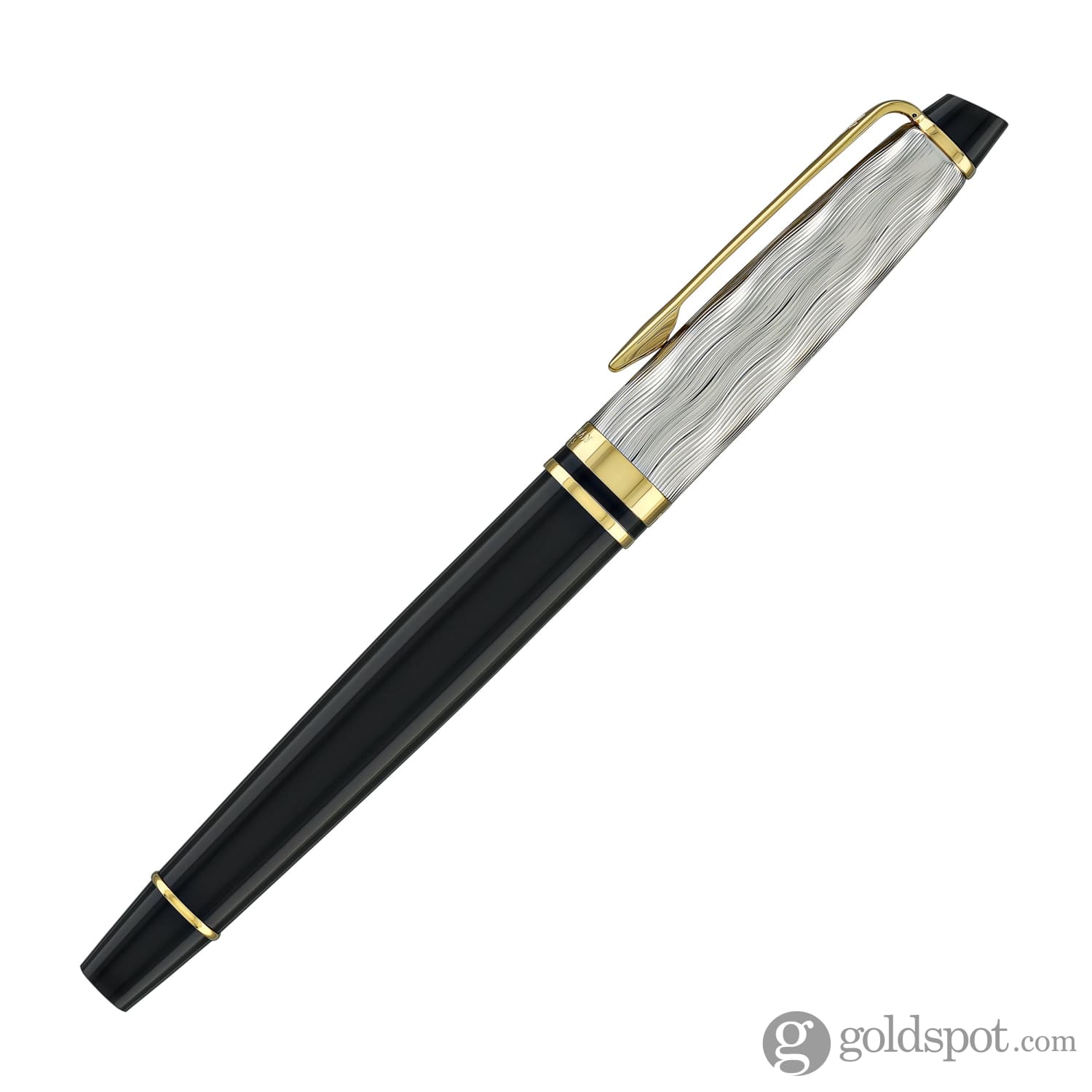 Waterman Expert Deluxe Fountain Pen Reflections of Paris in Black with Gold Trim - Medium Point - Image 5