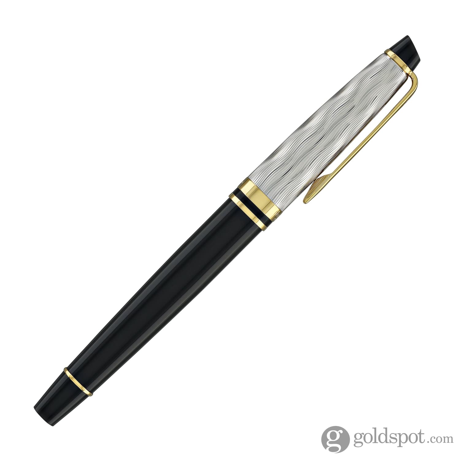 Waterman Expert Deluxe Fountain Pen Reflections of Paris in Black with Gold Trim - Medium Point - Image 6