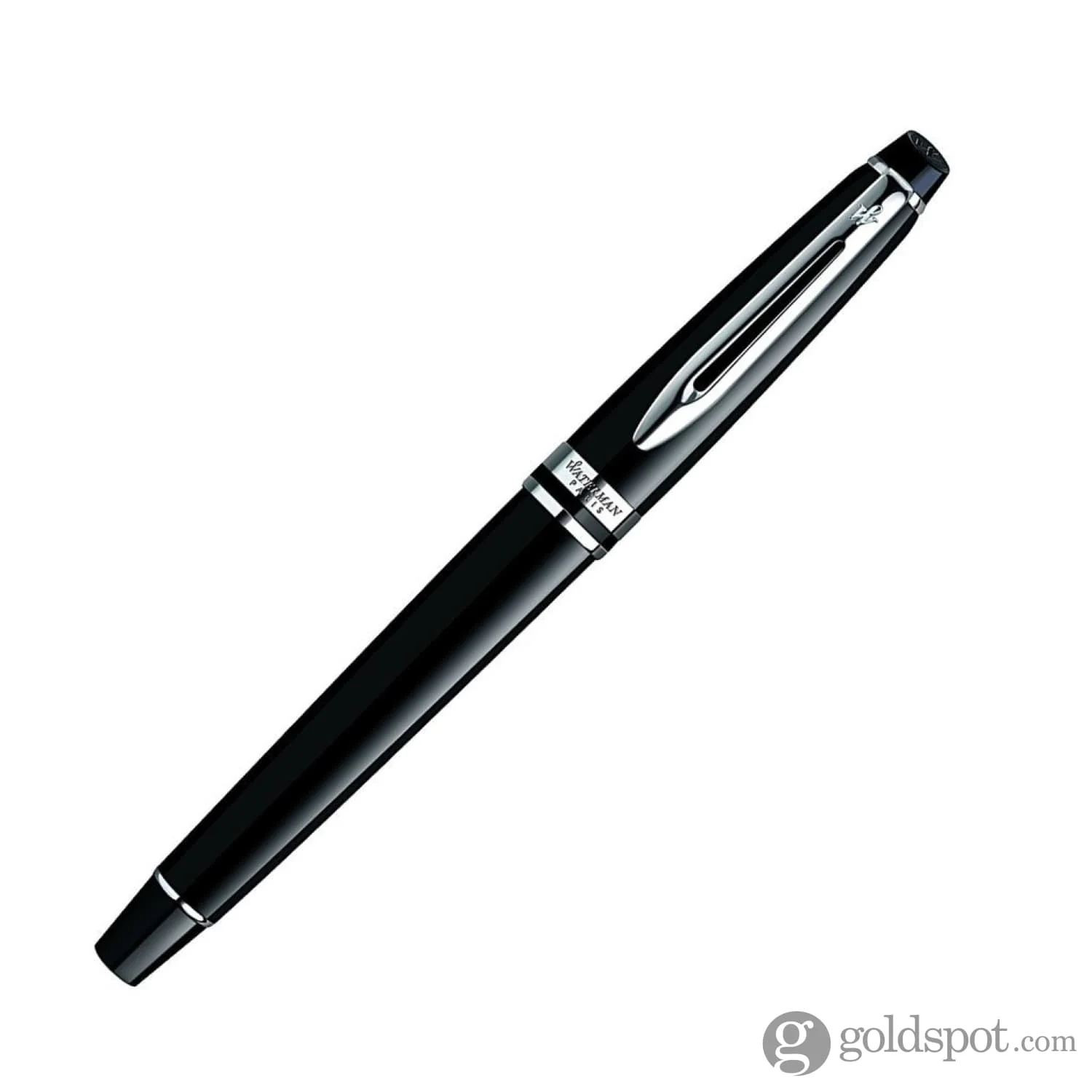 Waterman Expert Fountain Pen in Black with Chrome Trim - Image 2