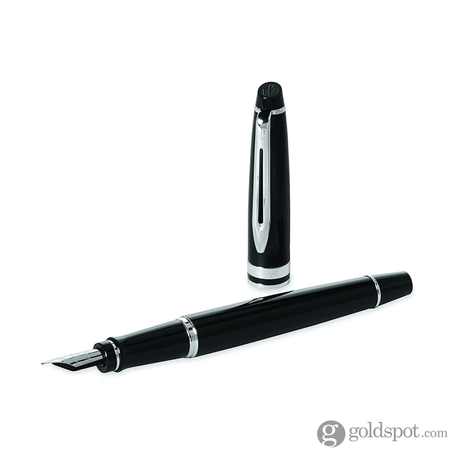 Waterman Expert Fountain Pen in Black with Chrome Trim - Image 4