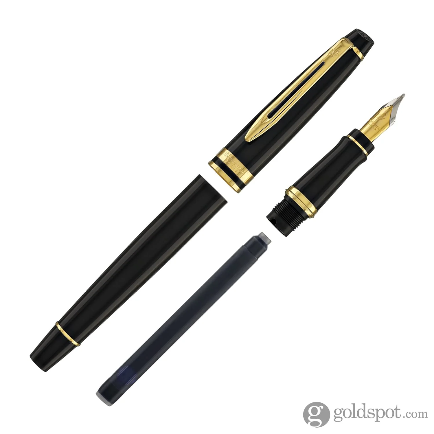 Waterman Expert Fountain Pen in Black with Gold Trim - Image 7