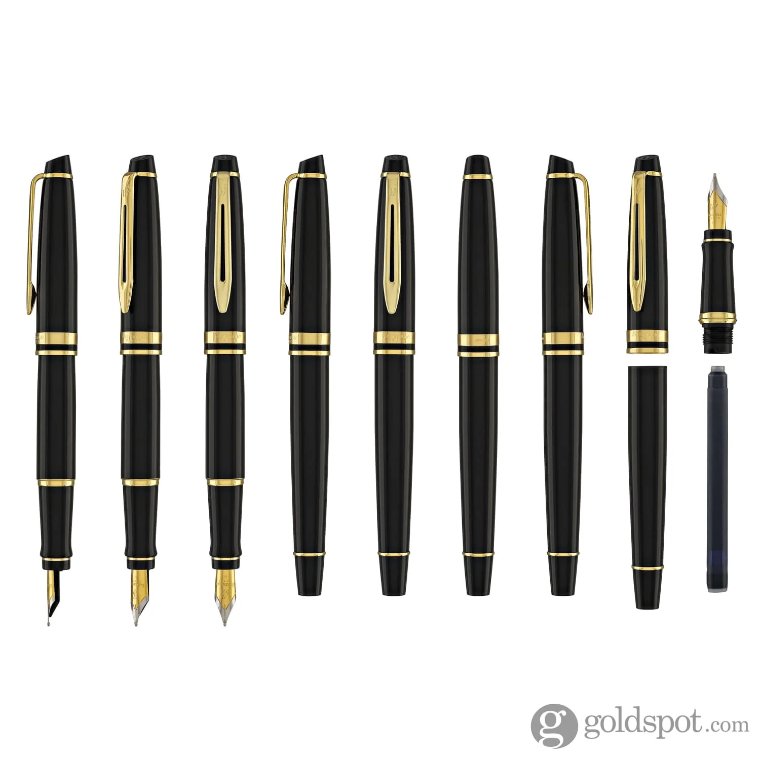 Waterman Expert Fountain Pen in Black with Gold Trim - Image 8