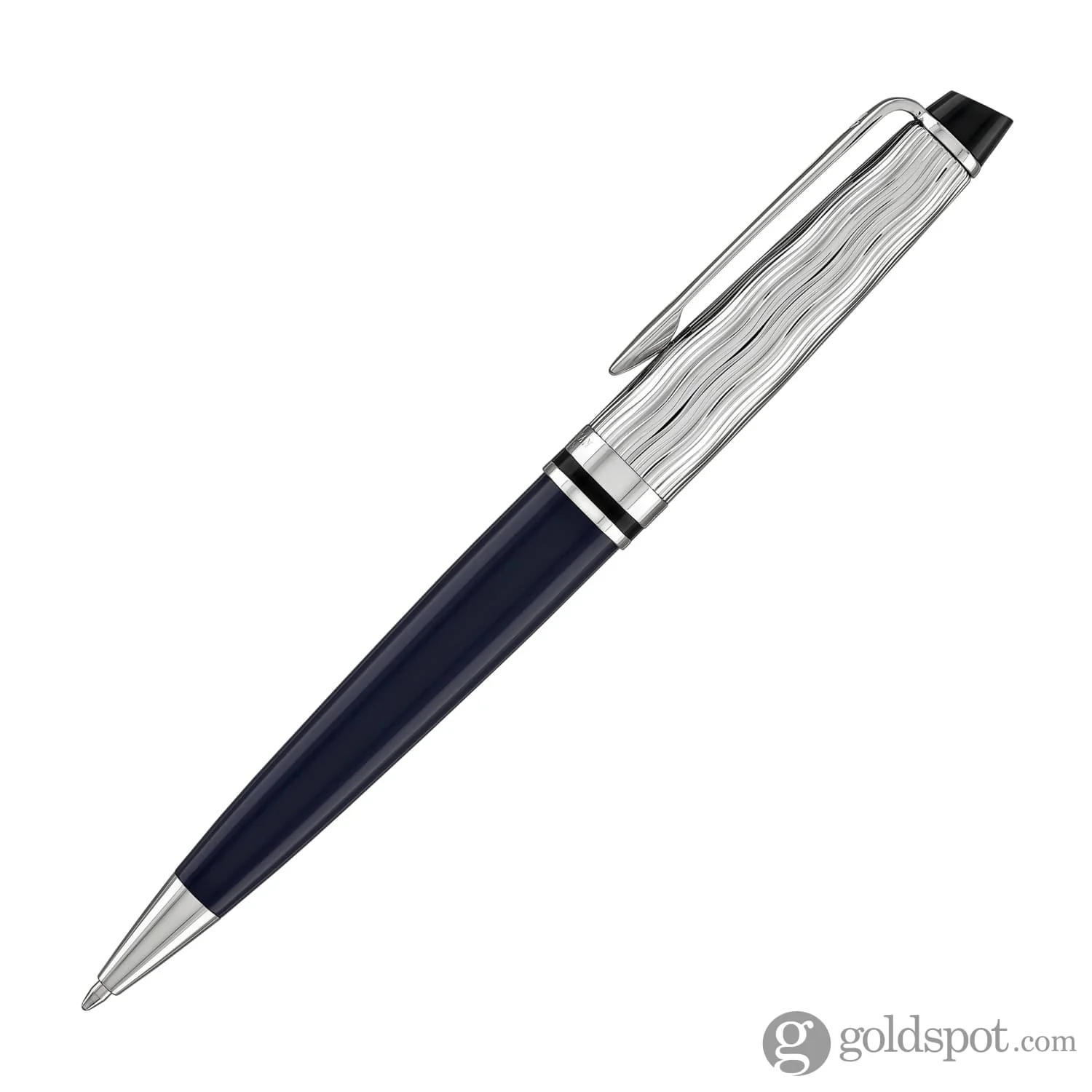 Waterman Expert L’Essence du Bleu Ballpoint Pen in Metal & Blue Lacquer - Image 3