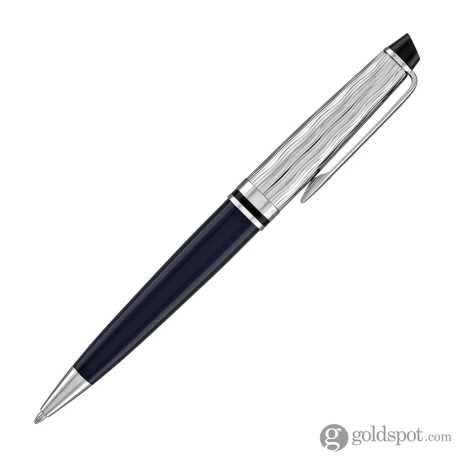 Waterman Expert L’Essence du Bleu Ballpoint Pen in Metal & Blue Lacquer - Image 4