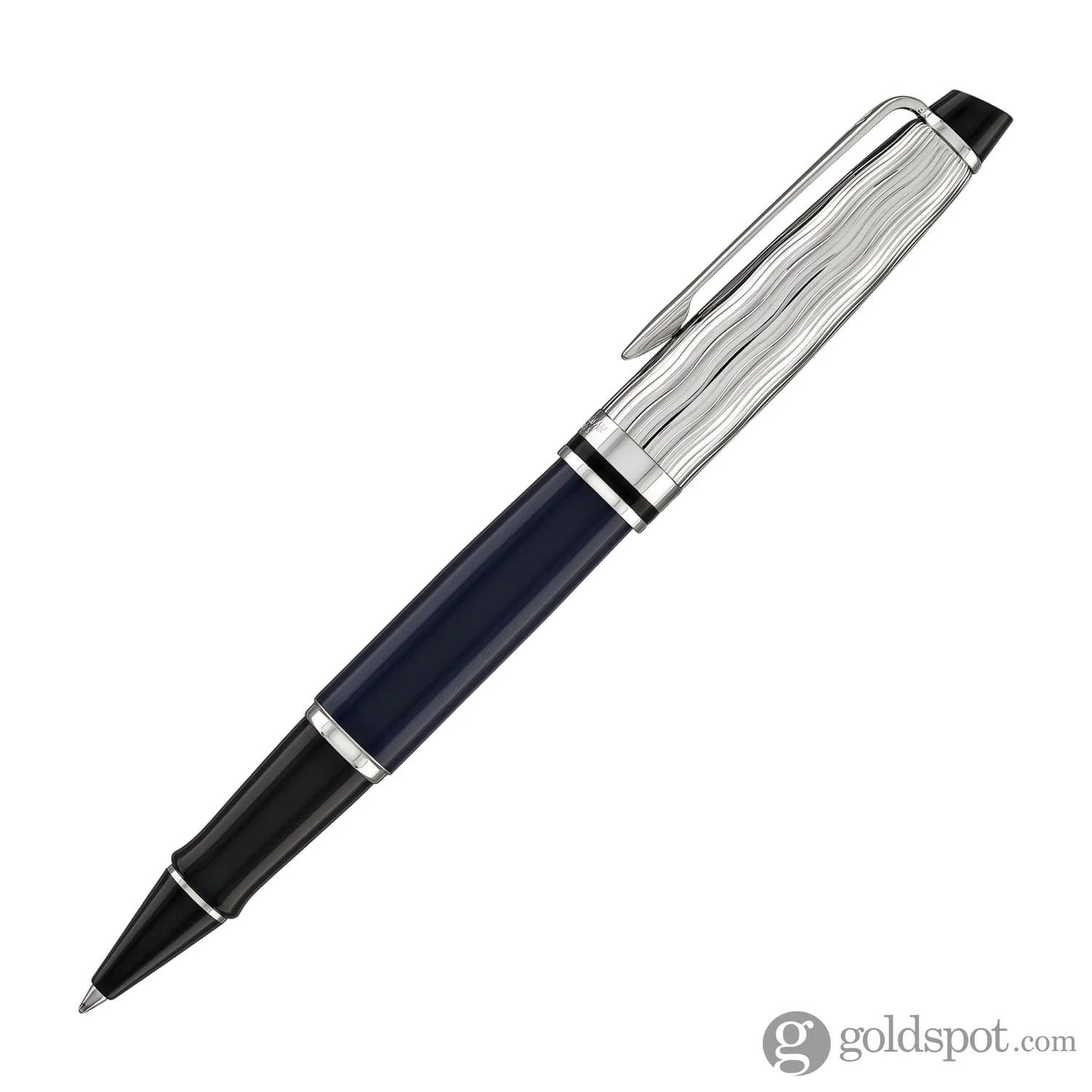 Waterman Expert L’Essence du Bleu Rollerball Pen in Metal & Blue Lacquer - Image 3