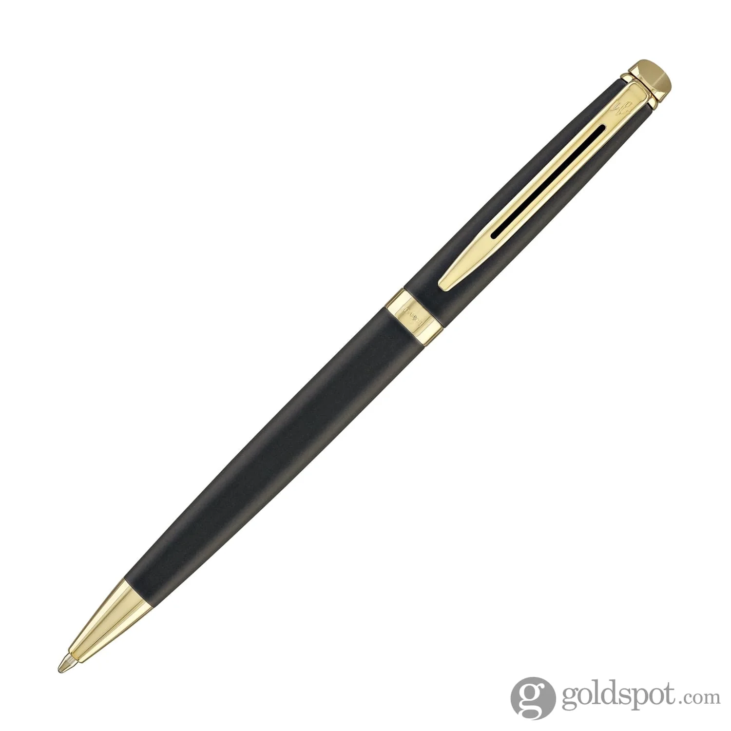 Waterman Hémisphère Ballpoint Pen in Lava Black with Gold Trim - Image 3
