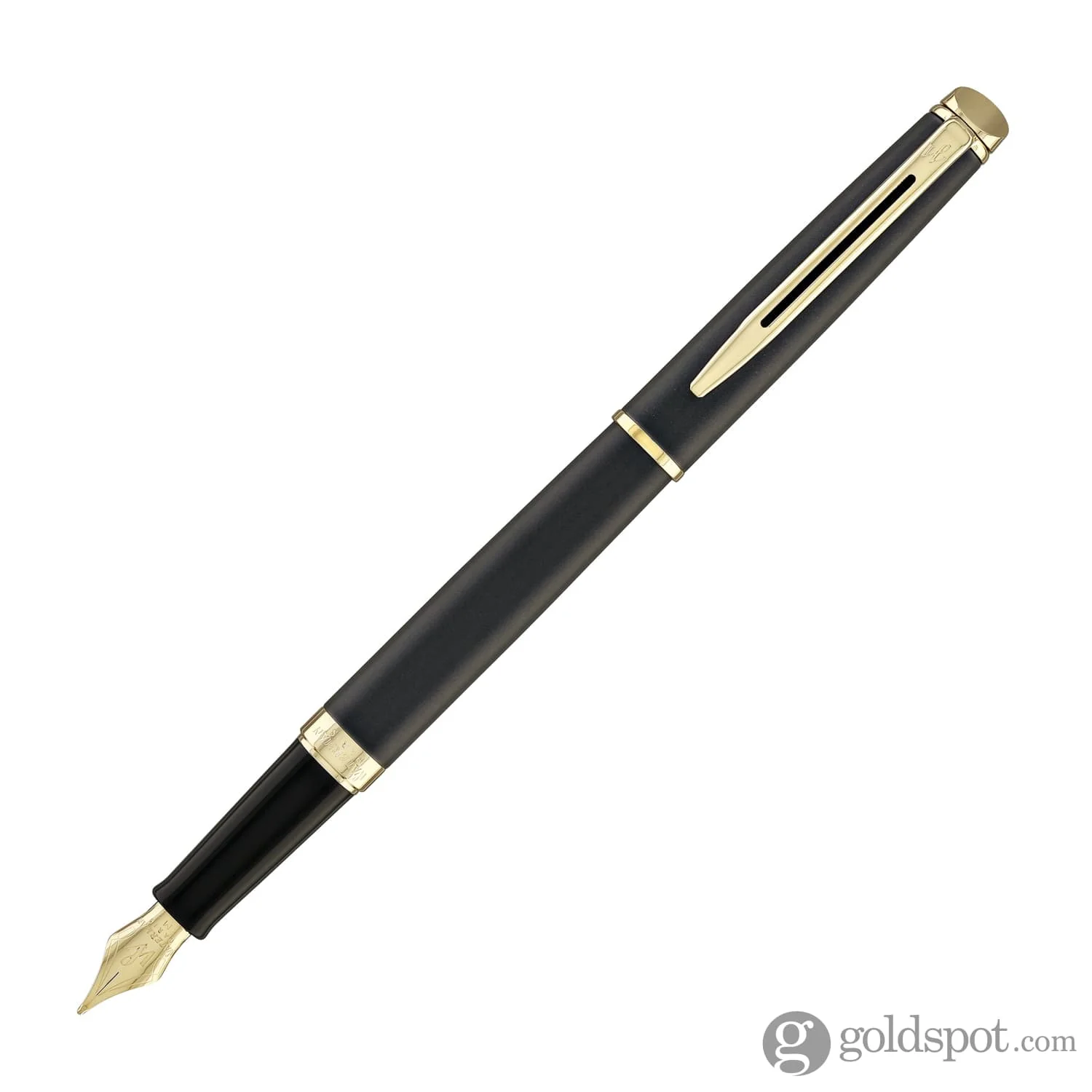 Waterman Hémisphère Fountain Pen in Lava Black with Gold Trim - Image 3