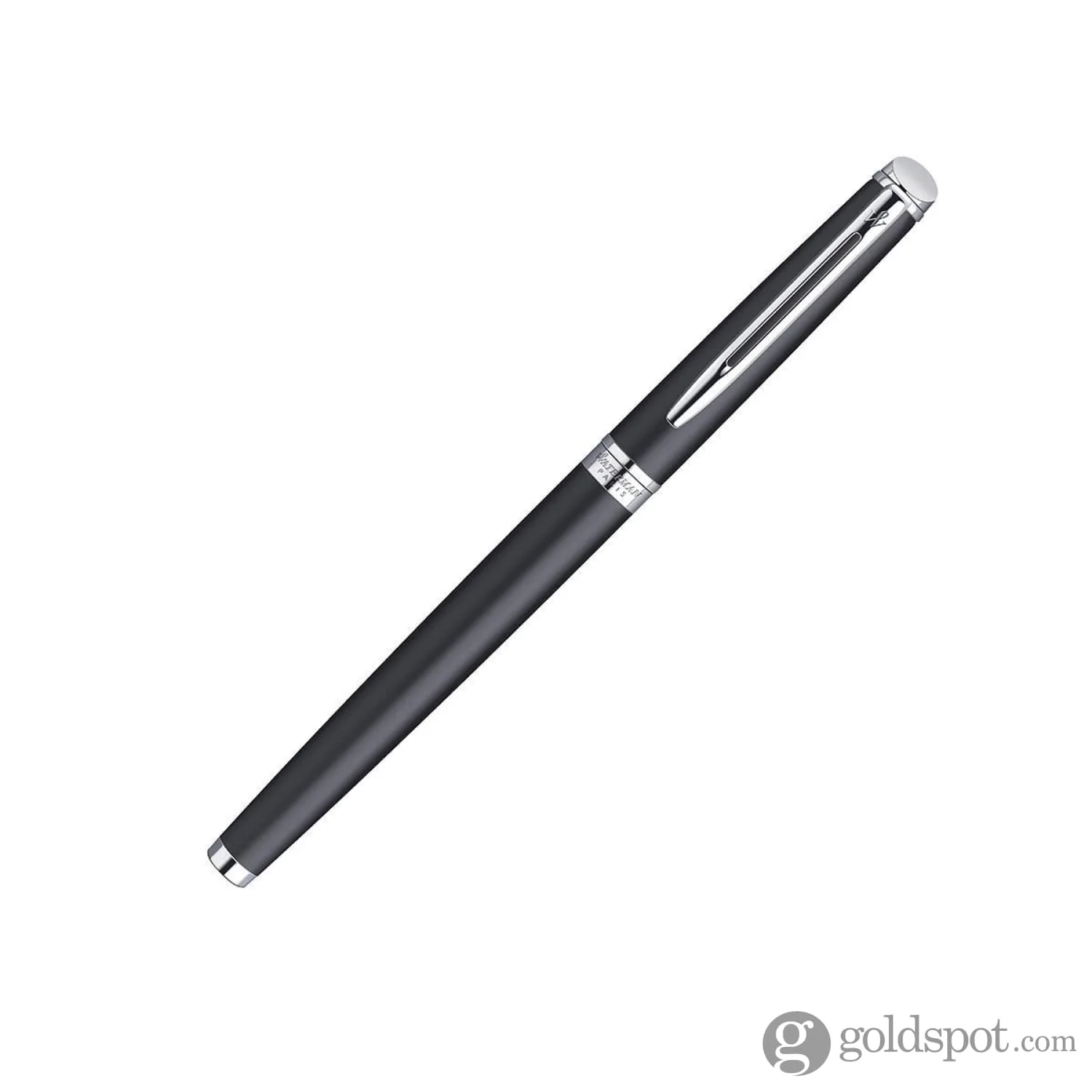 Waterman Hemisphere Fountain Pen in Matte Black with Chrome Trim - Image 2