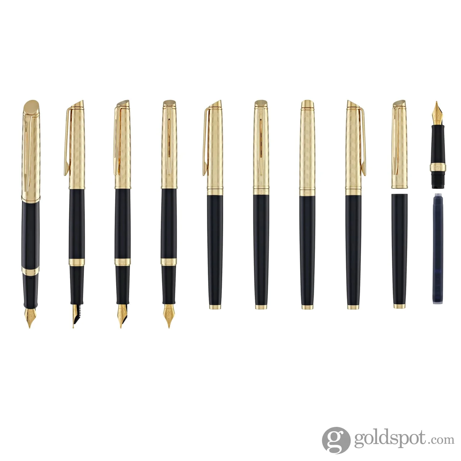 Waterman Hémisphère Fountain Pen in Opera with Gold Trim - Medium Point - Image 9