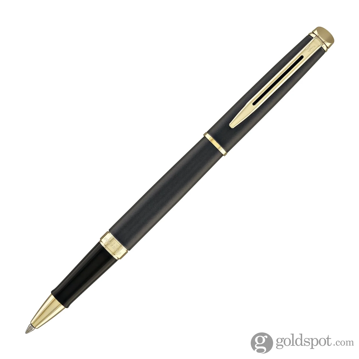 Waterman Hémisphère Rollerball Pen in Lava Black with Gold Trim - Image 3