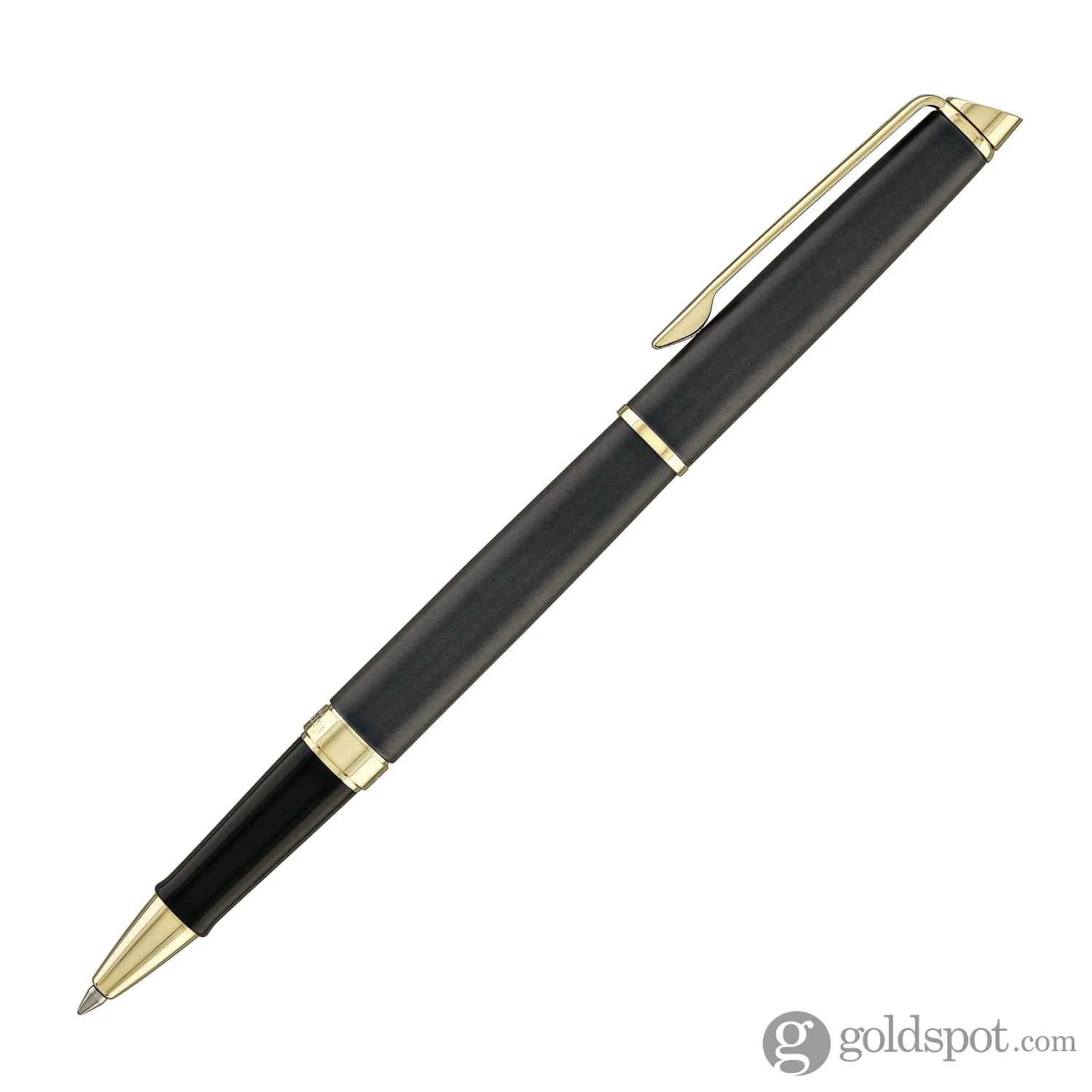 Waterman Hémisphère Rollerball Pen in Lava Black with Gold Trim - Image 6