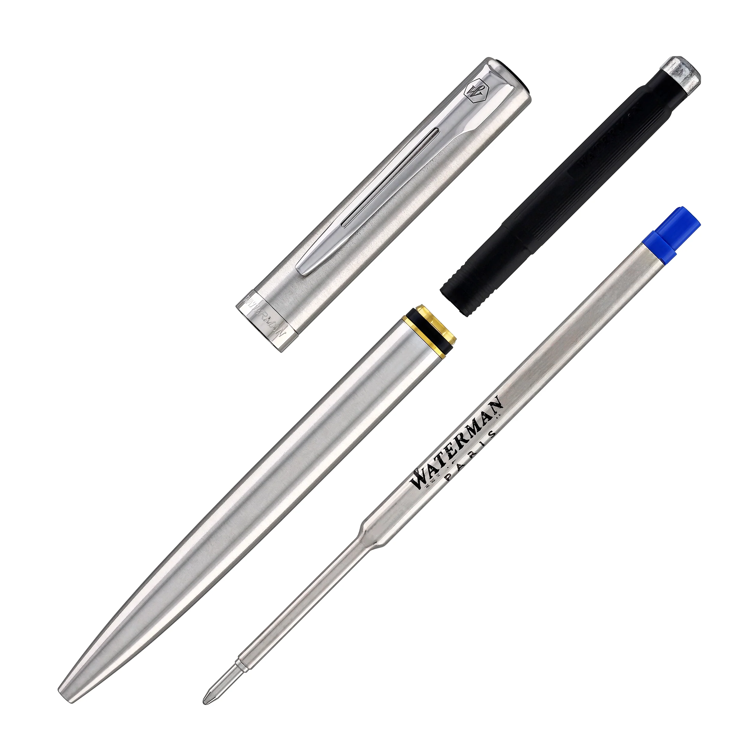 Waterman Impression Ballpoint Pen in Stainless Steel with Palladium Coated - Image 6