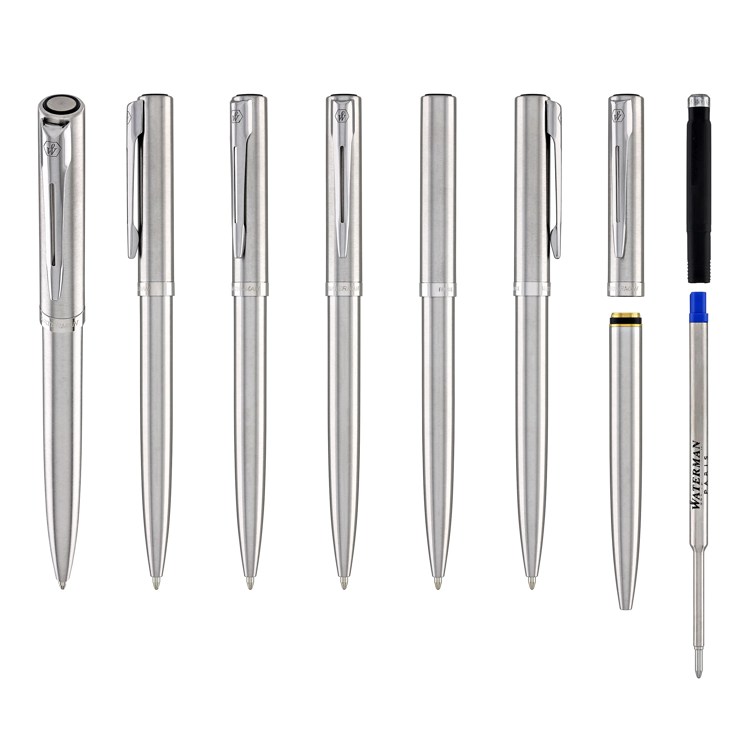 Waterman Impression Ballpoint Pen in Stainless Steel with Palladium Coated - Image 7