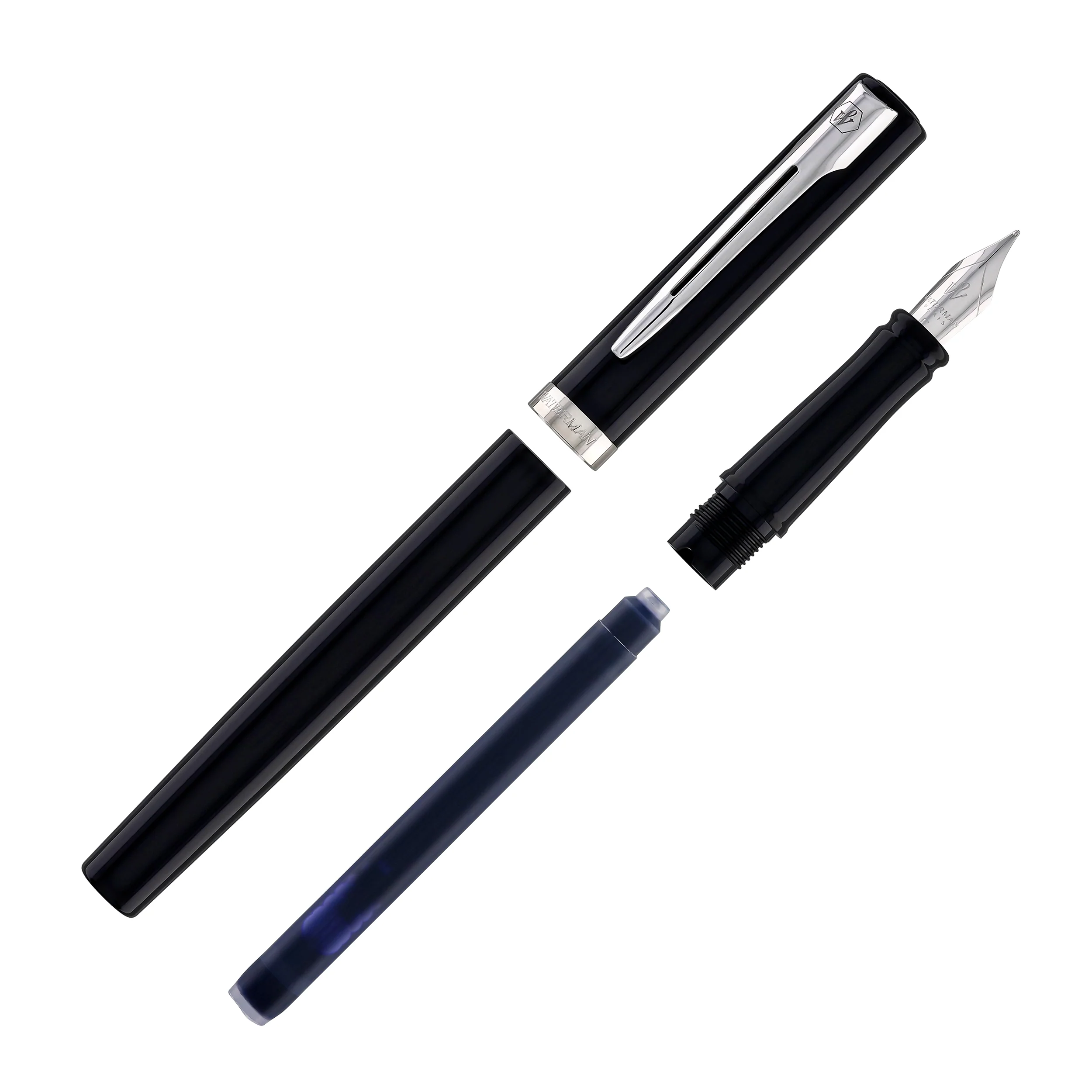Waterman Impression Fountain Pen in Black with Palladium Coated - Fine Point - Image 8