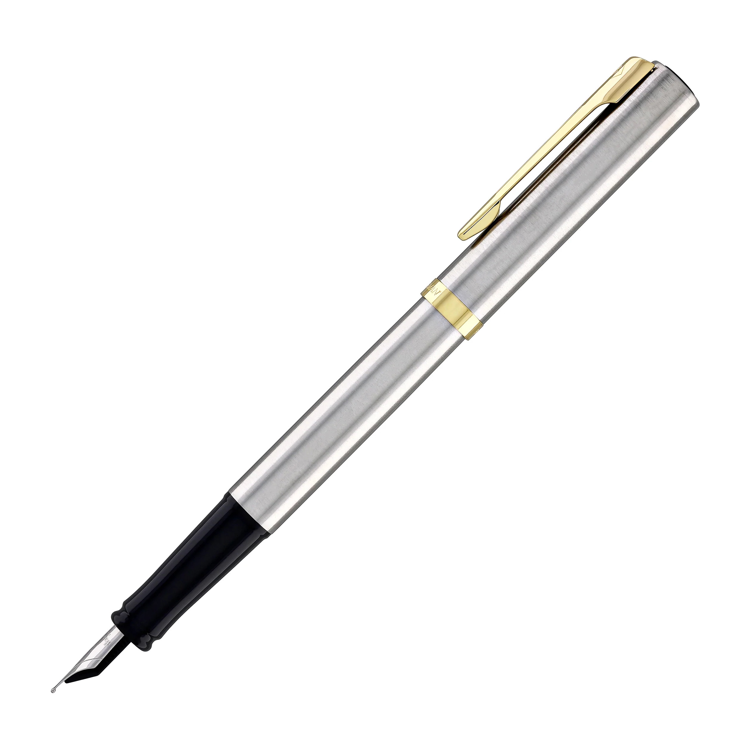 Waterman Impression Fountain Pen in Stainless Steel with Gold Coated - Fine Point - Image 5