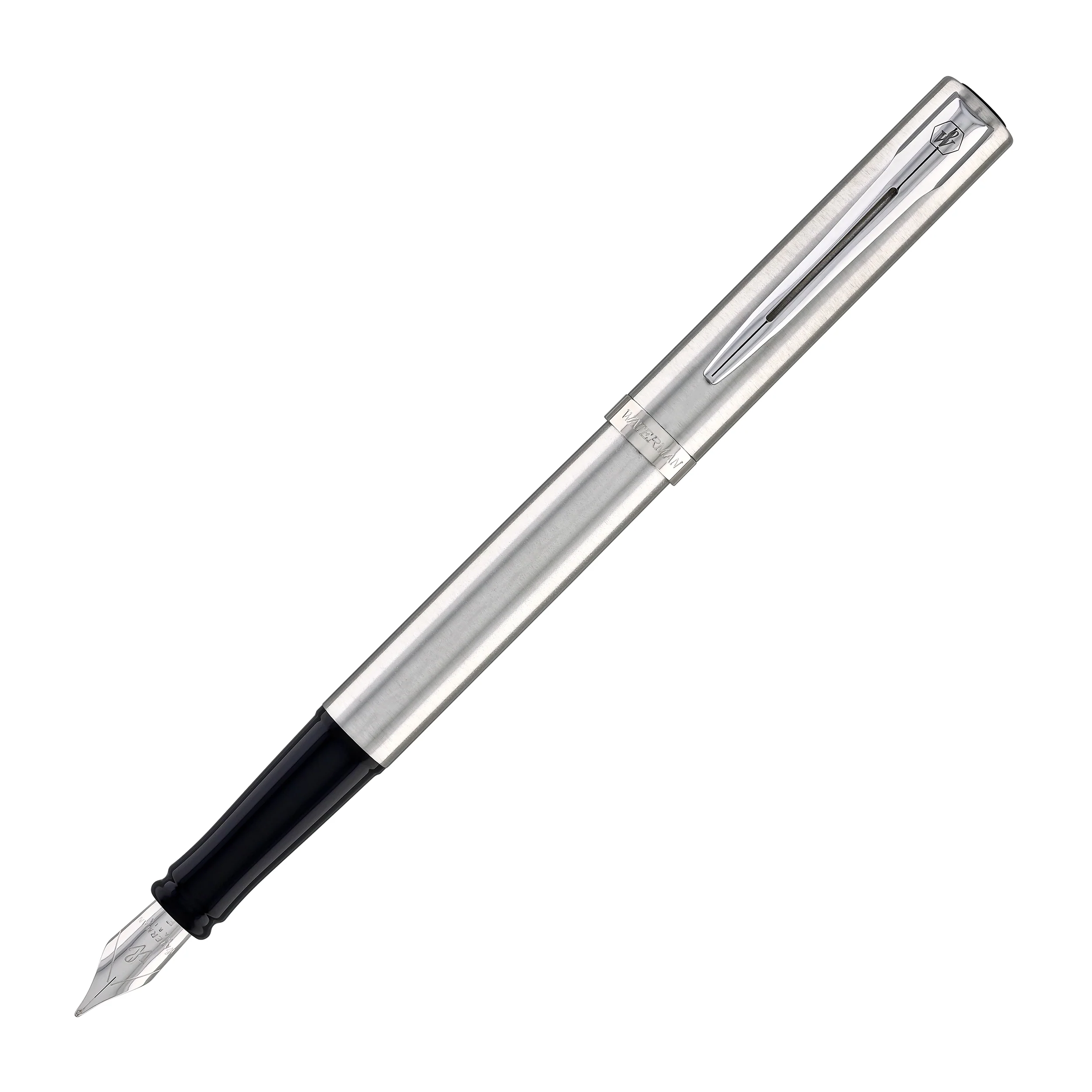 Waterman Impression Fountain Pen in Stainless Steel with Palladium Coated - Fine Point - Image 3