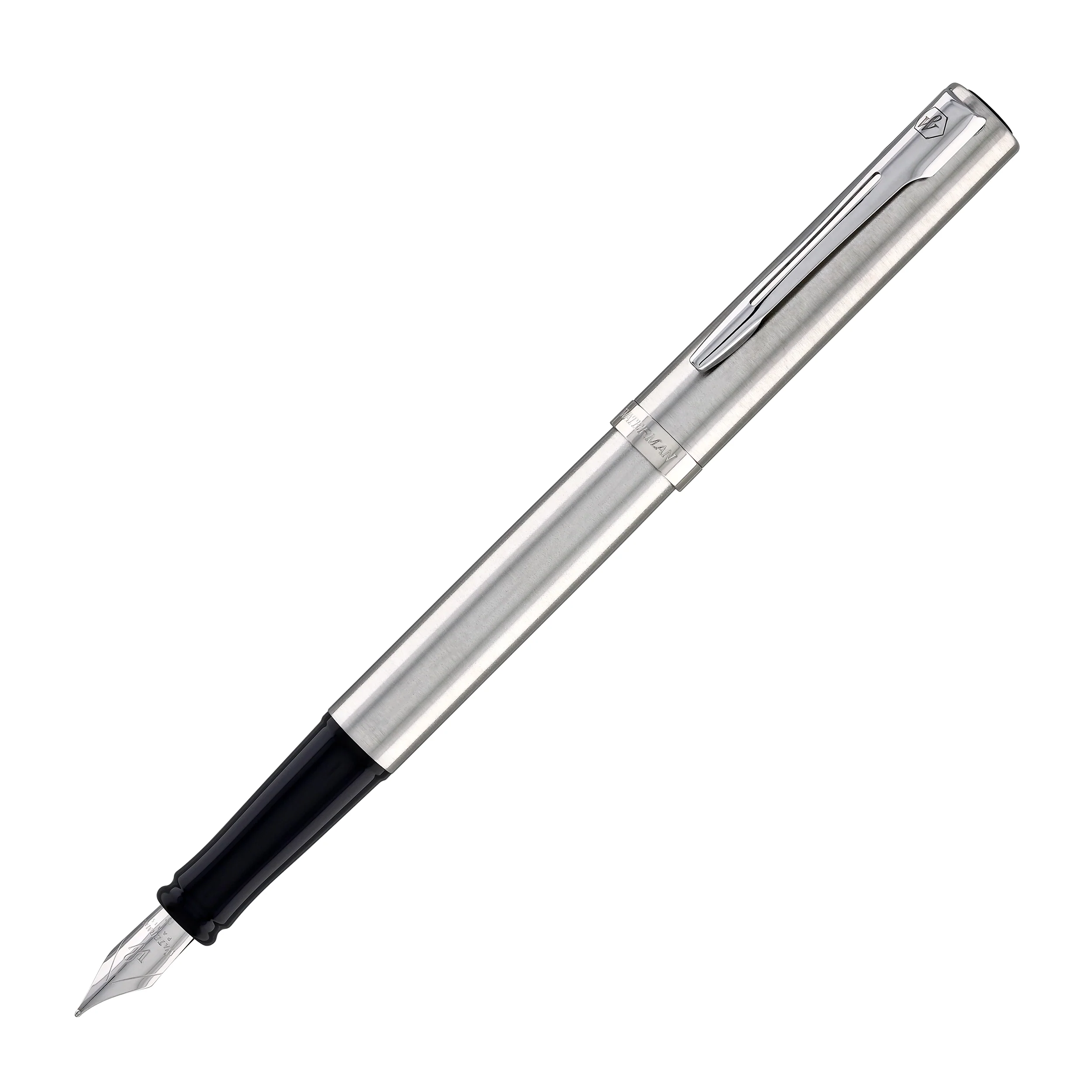 Waterman Impression Fountain Pen in Stainless Steel with Palladium Coated - Fine Point - Image 4
