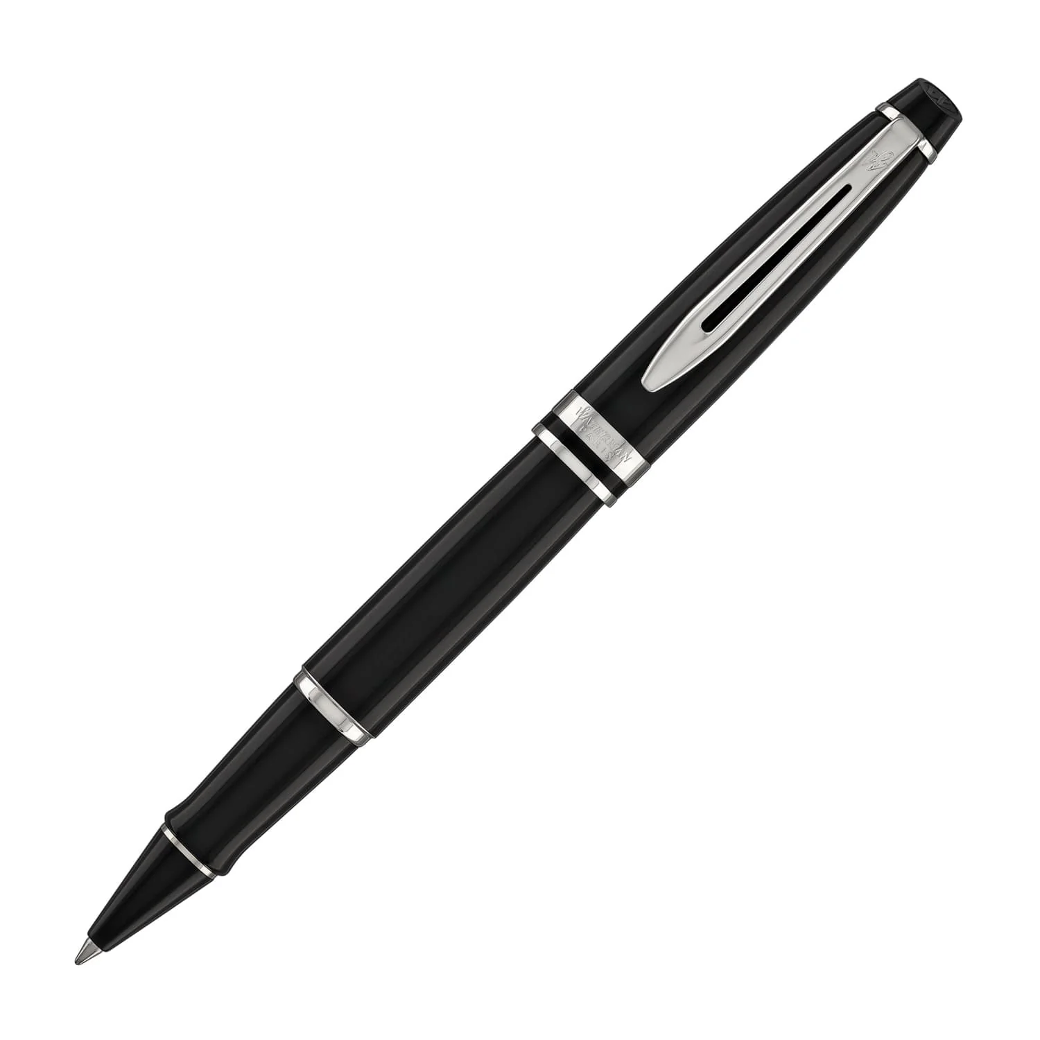 Waterman Expert Rollerball Pen in Black with Chrome Trim