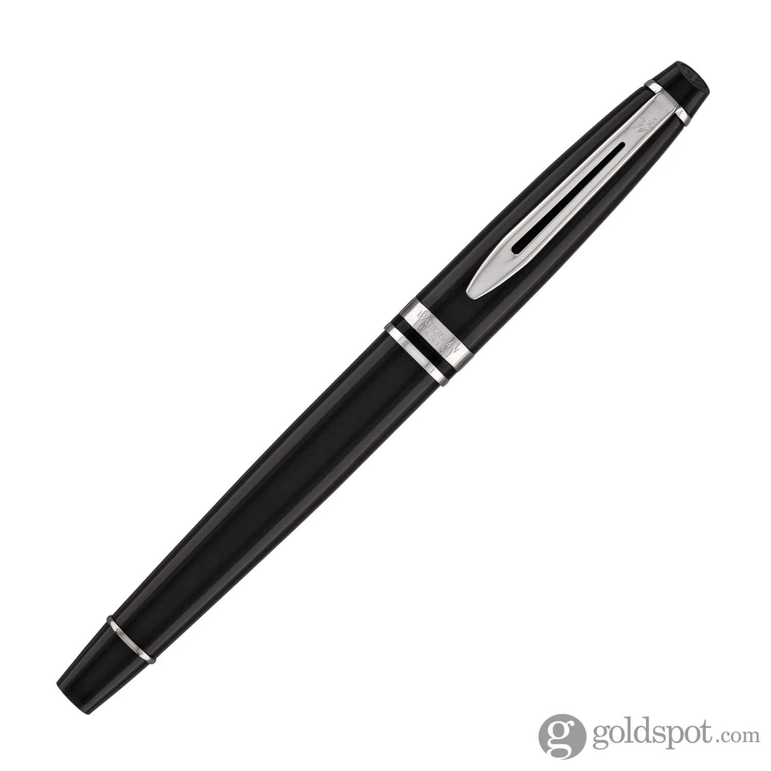 Waterman Expert Rollerball Pen in Black with Chrome Trim - Image 4